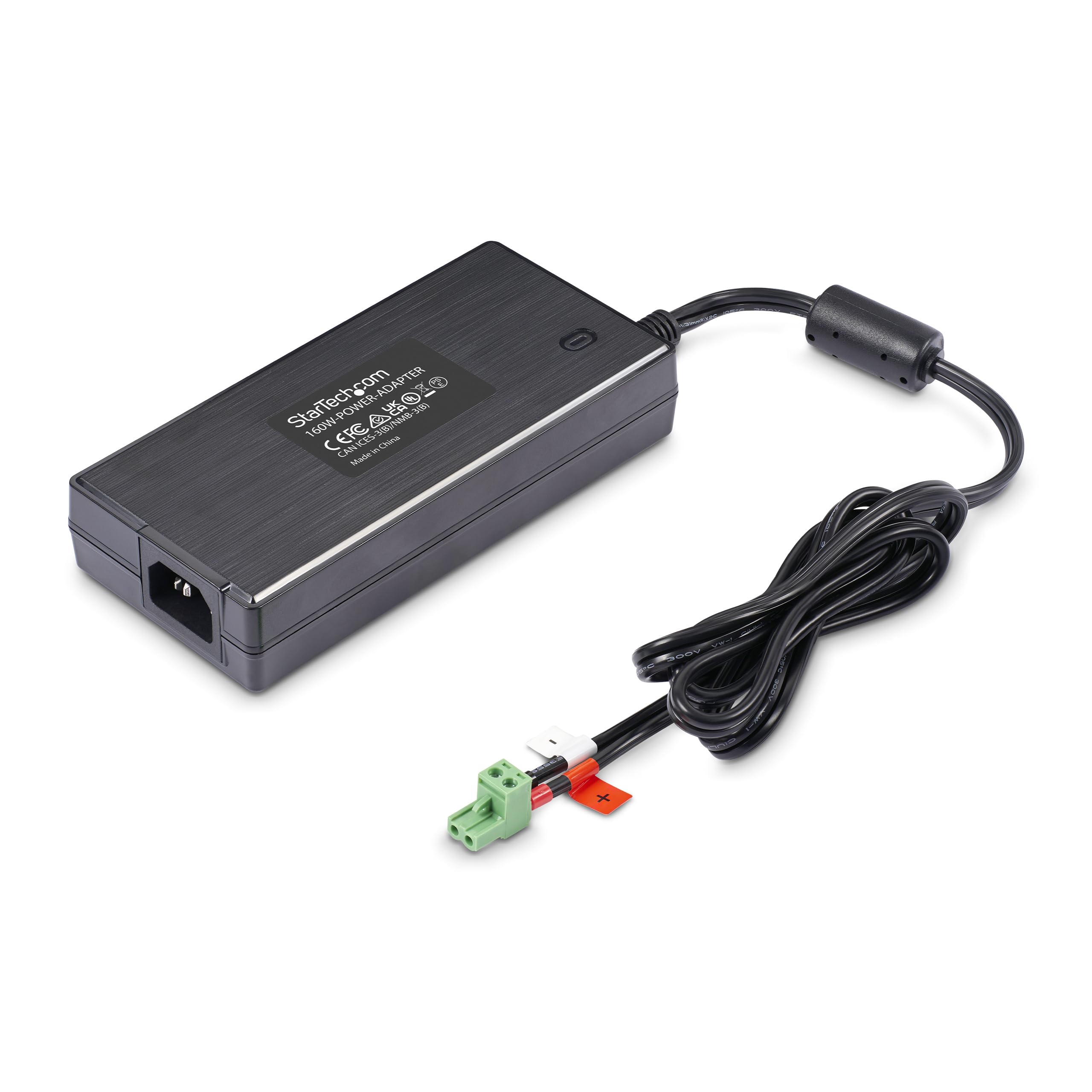 160W Universal Dc Power Adapter 24V/6.6A, 4Ft(1.2M) 2-Wire Cord, 2/3-Pin Termina