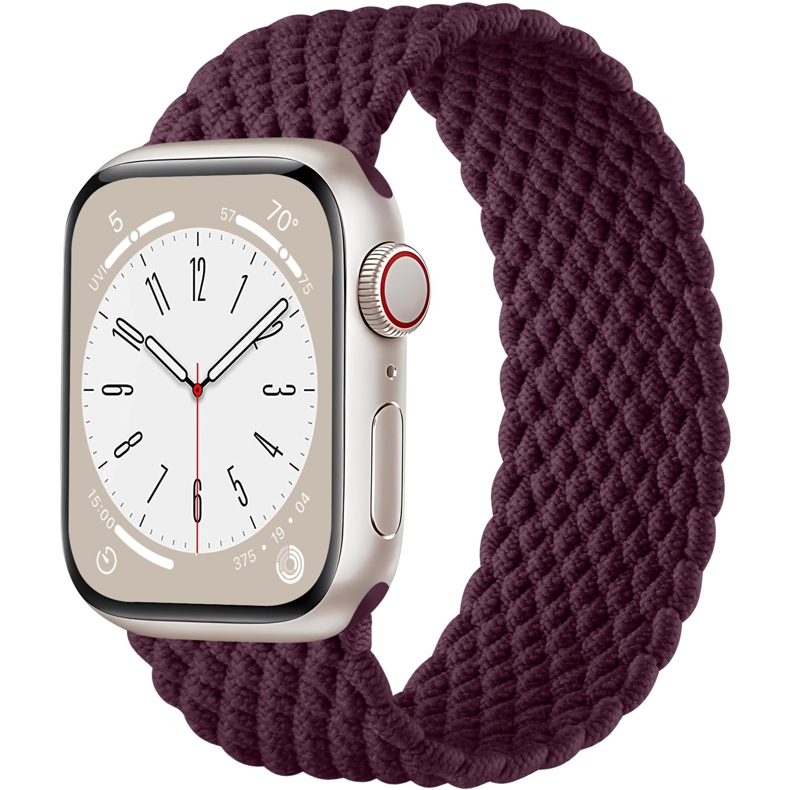 Zedoli Braided Solo Loop Compatible With Apple Watch Band 38Mm 40Mm 41Mm 42Mm 44Mm 45Mm 46Mm 49Mm For Women Men,Stretchy Nylon S
