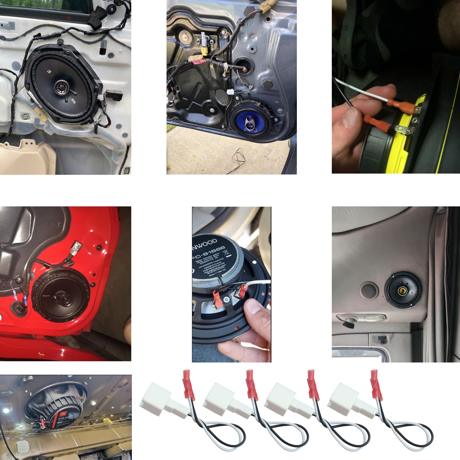 Afeisol 72 6514 Speaker Wiring Harness Replacement For Jeep Dodge Chrysler Front Rear Door Speaker Wiring Harness Adapter (72 65