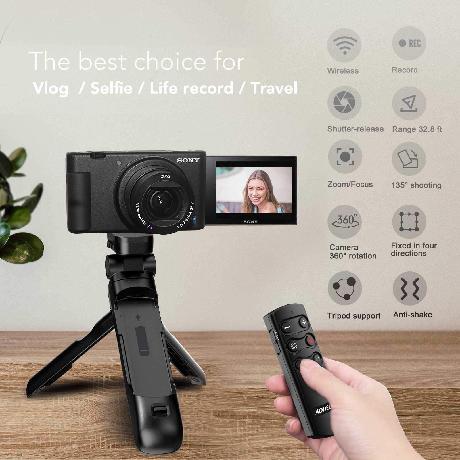 Wireless Shutter Release Camera Remote Control Shooting Grip And Tripod For Sony Zv 1, A7 Iii, A6600, A7C, A7R Iv. Replace Gp Vp