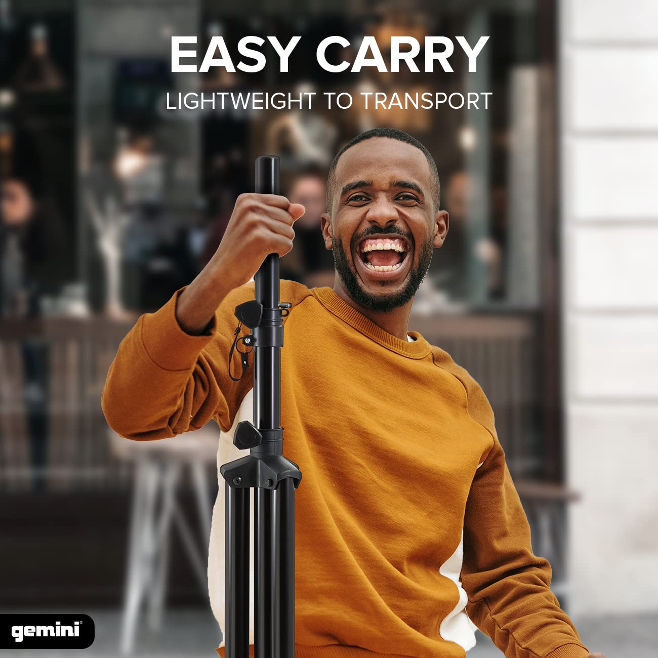 Gemini Sound St-04 Heavy Duty Professional Audio Universal Dj Foldable Collapsible Telescoping Tripod Pa Speaker Stands, Adjusta