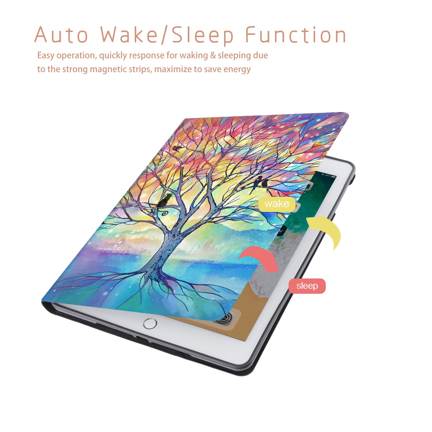 Lokigo Ipad 6Th Generation Case 2018/Ipad 5Th Generation Case 2017, Ipad Air 2/1 Case For Kids Girls, 9.7 Inch Ipad Soft Pu Back