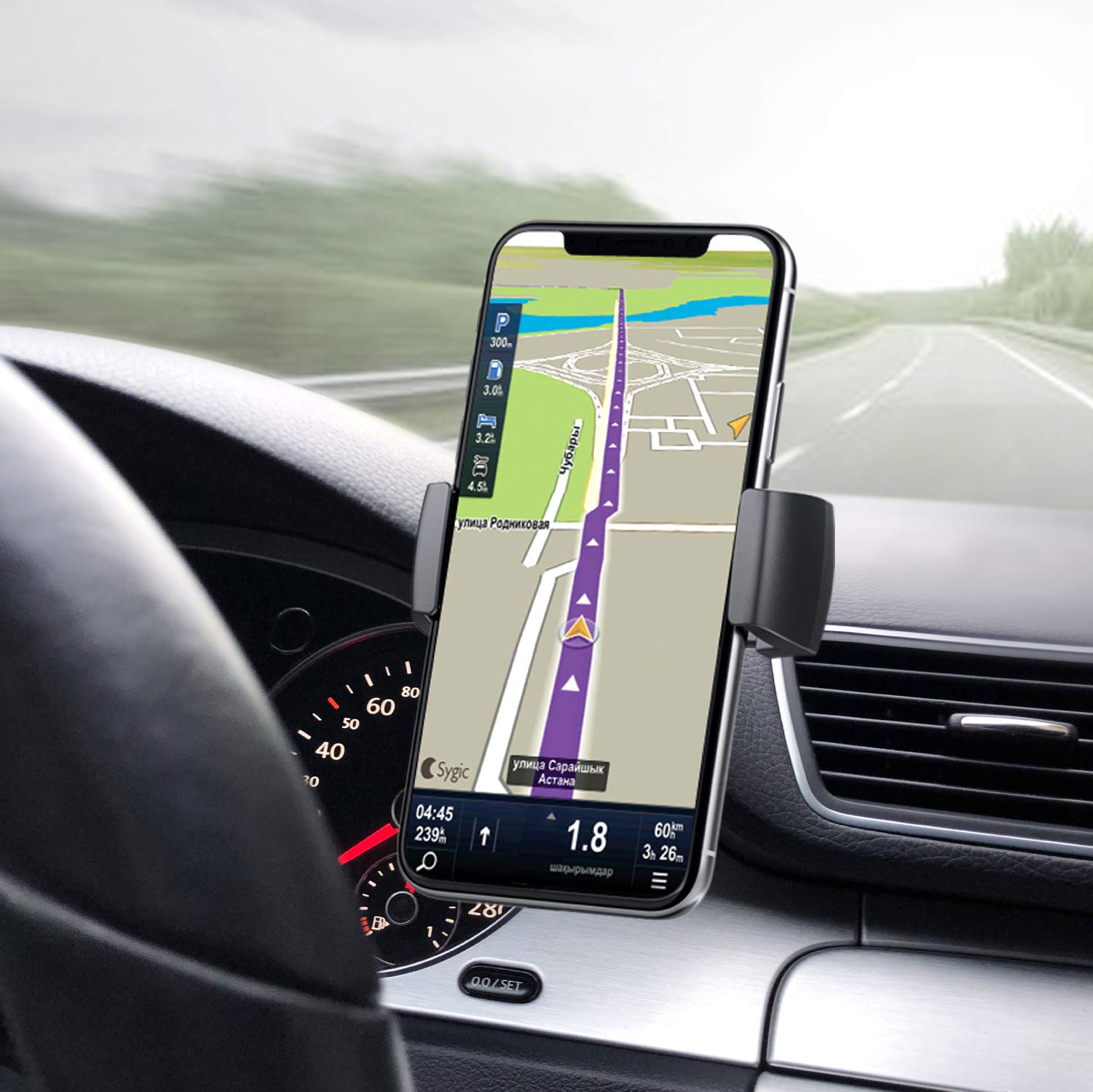 Jimisha Car Phone Holder, Phone Car Mount With Stick On Base Cell Phone Car Mount Sticky Adhesive Mount Holder For 4 Inches To 6