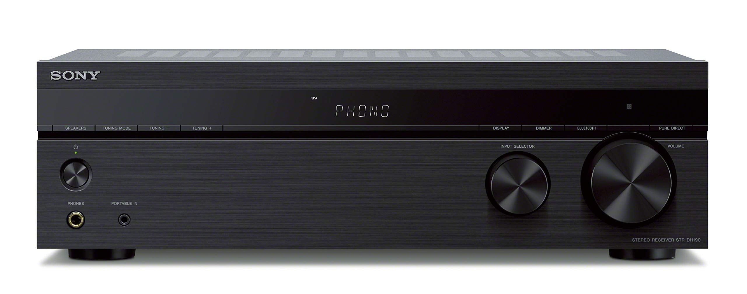 Sony STRDH190 2 ch Home Stereo Receiver with Phono Inputs & Bluetooth Black