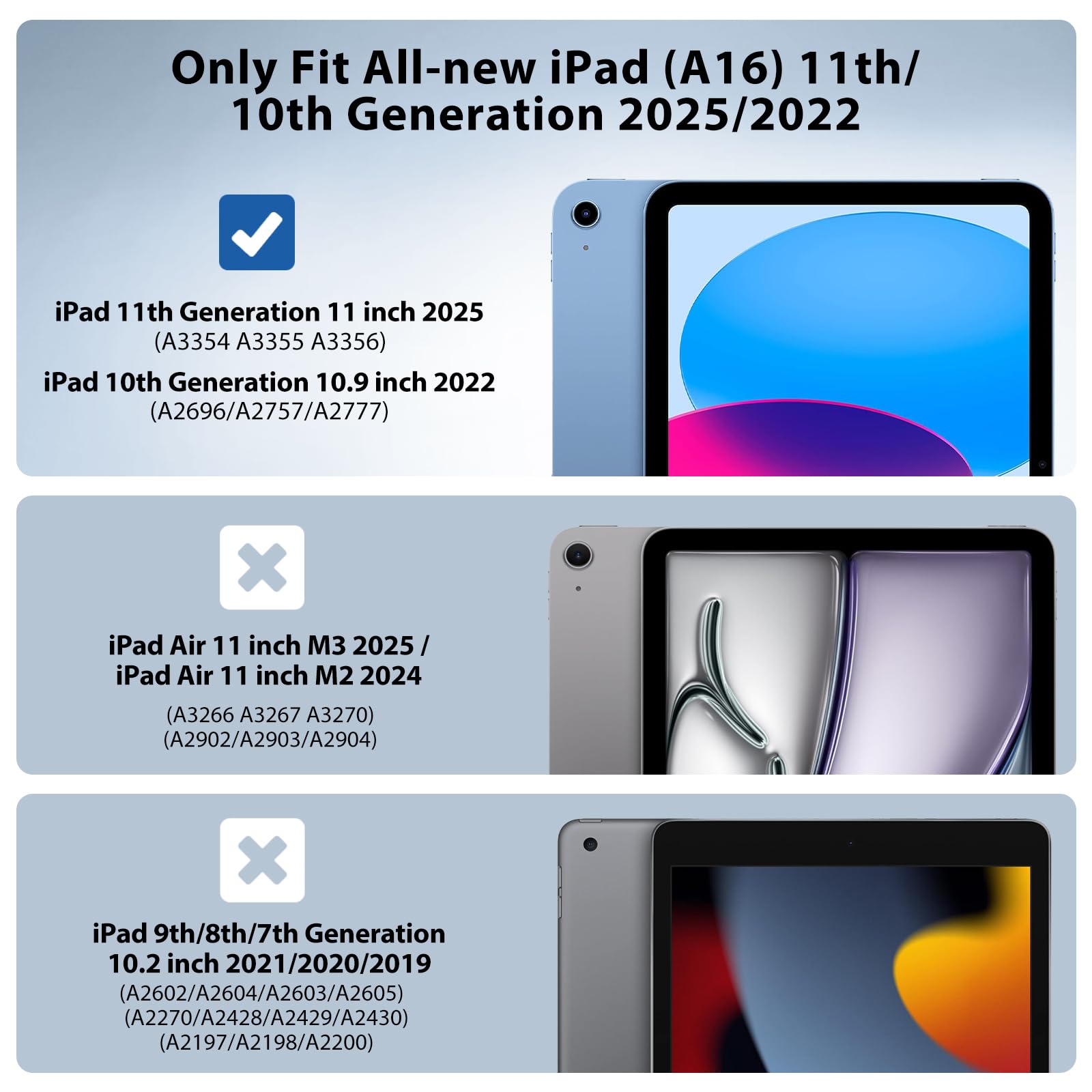 Timovo Case For Ipad (A16) 11Th Generation 11 Inch 2025, Ipad 10Th Generation Case 10.9 Inch 2022 With Pencil Holder,Slim Protec