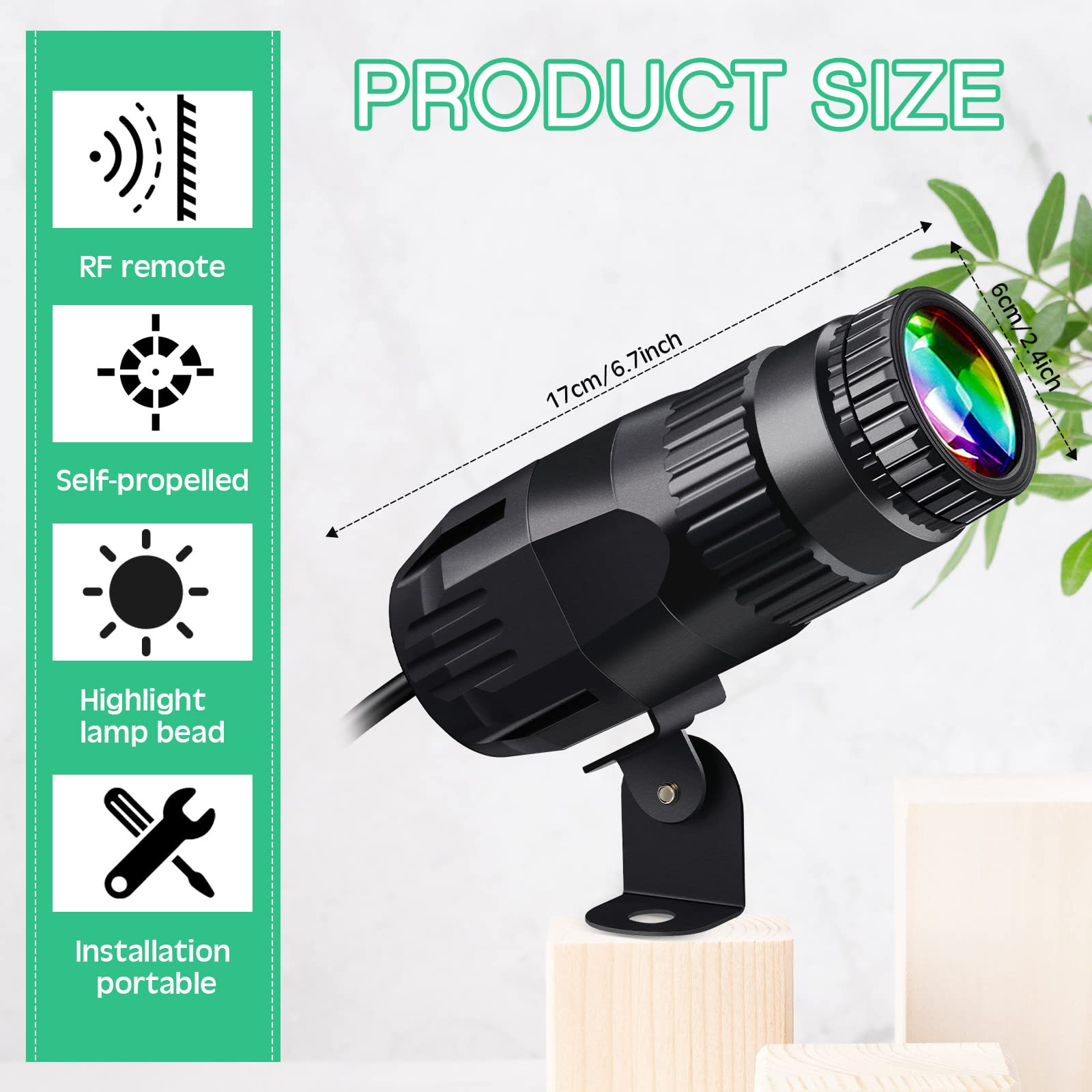 Tarpop 3 Pcs Disco Spotlights With 3 Remote Bright Mirror Pinspot Light 15W Rgbw Led Beam Stage Light 4 In 1 Stage Lighting For