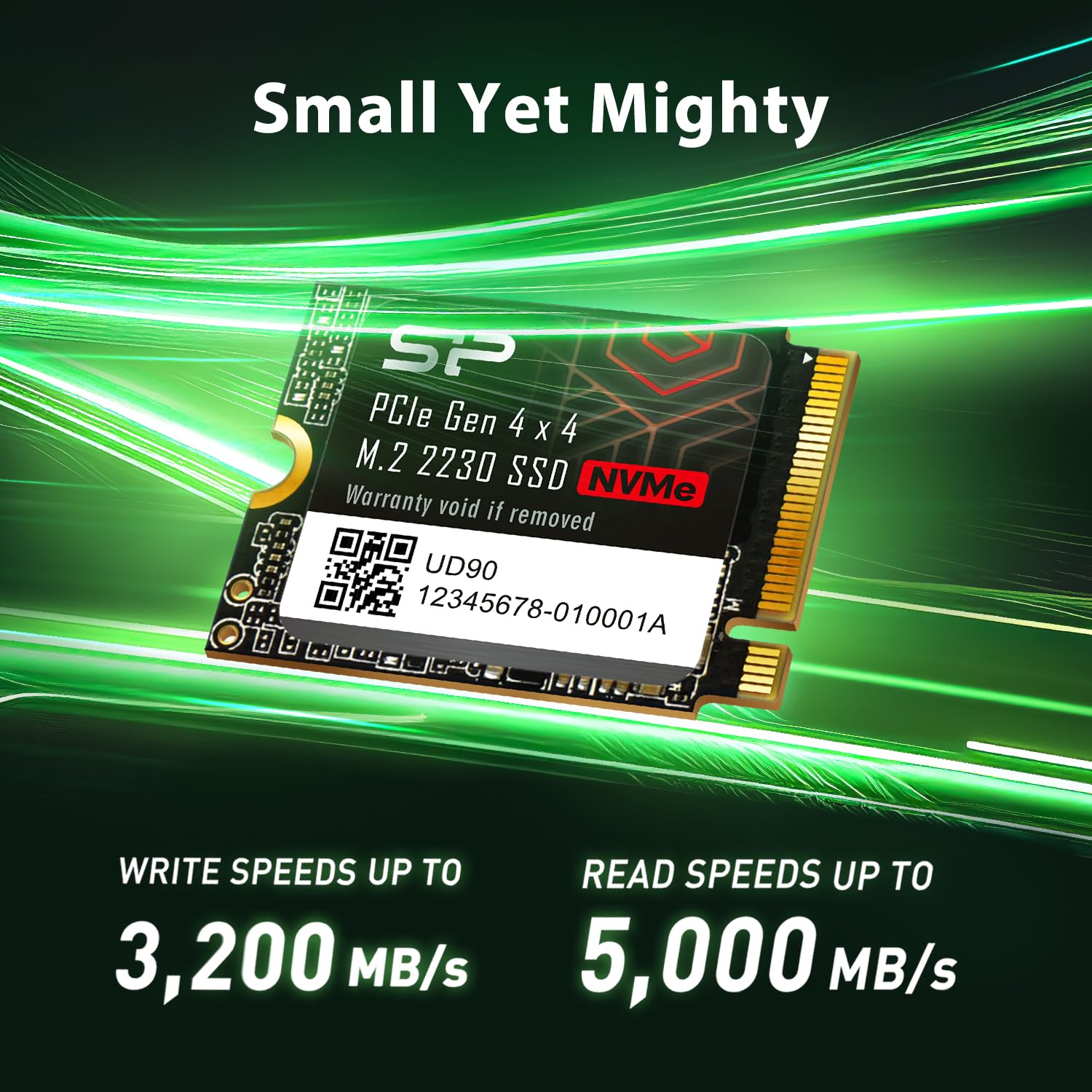 Silicon Power Su01Kgbp44Ud9007Mm Ssd Ud90 2230 Nvme 4.0 Gen4 Pcie M.2 R/W Up To 5000/3200Mb/S Compatible With Steam Deck