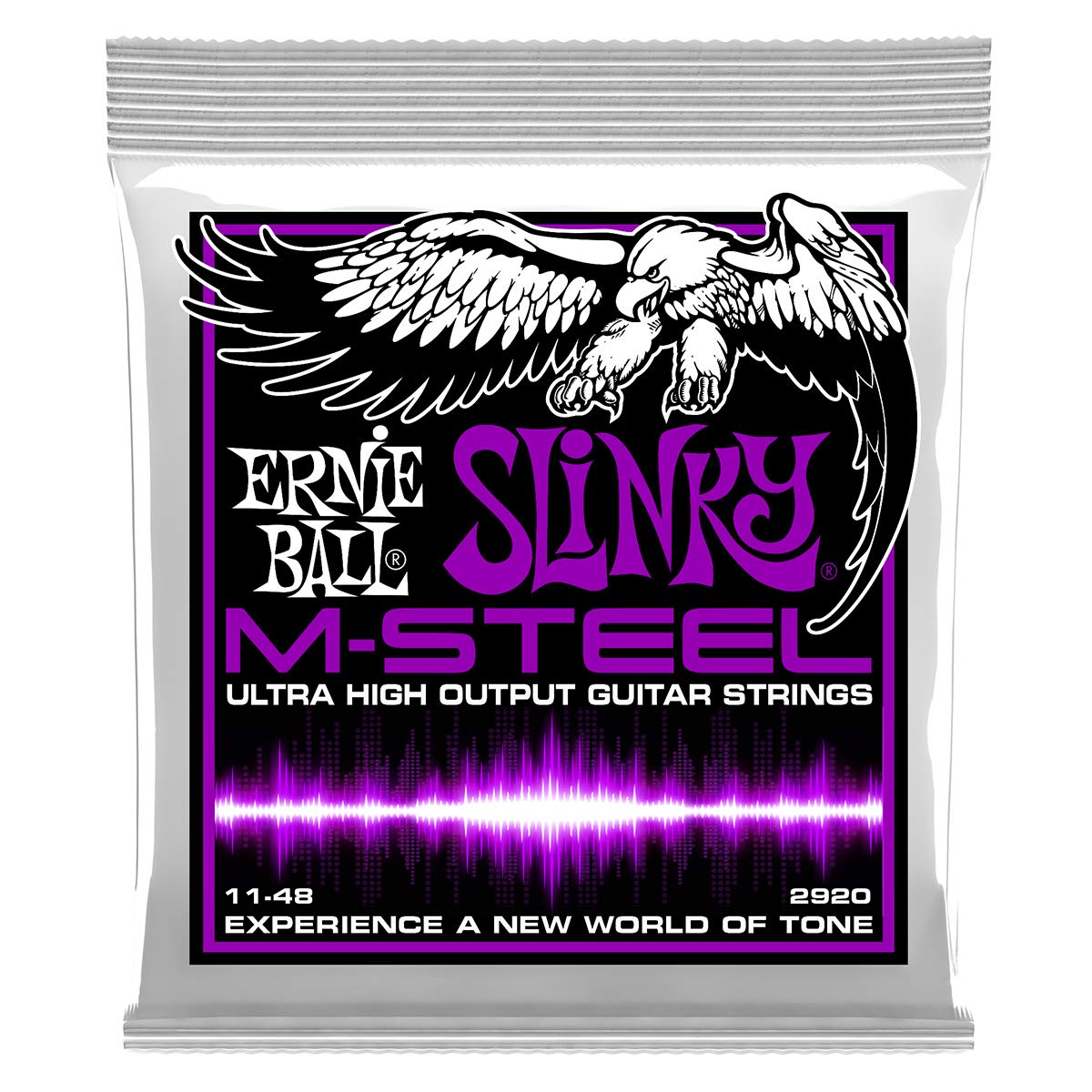 Ernie Ball Power Slinky M Steel Electric Guitar Strings, 11 48 Gauge (P02920)