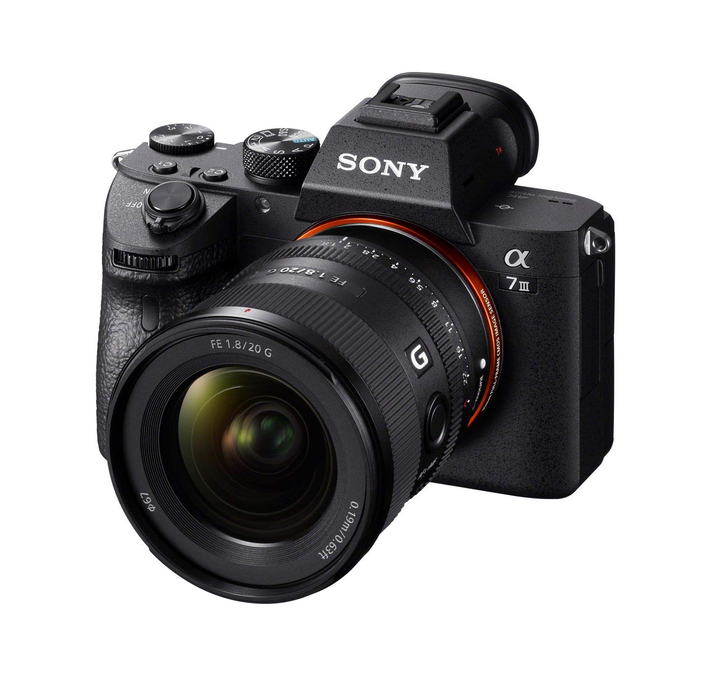 Sony FE 20mm F1.8 G Full Frame Large Aperture Ultra Wide Prime Angle G Lens, Model: SEL20F18G,Black