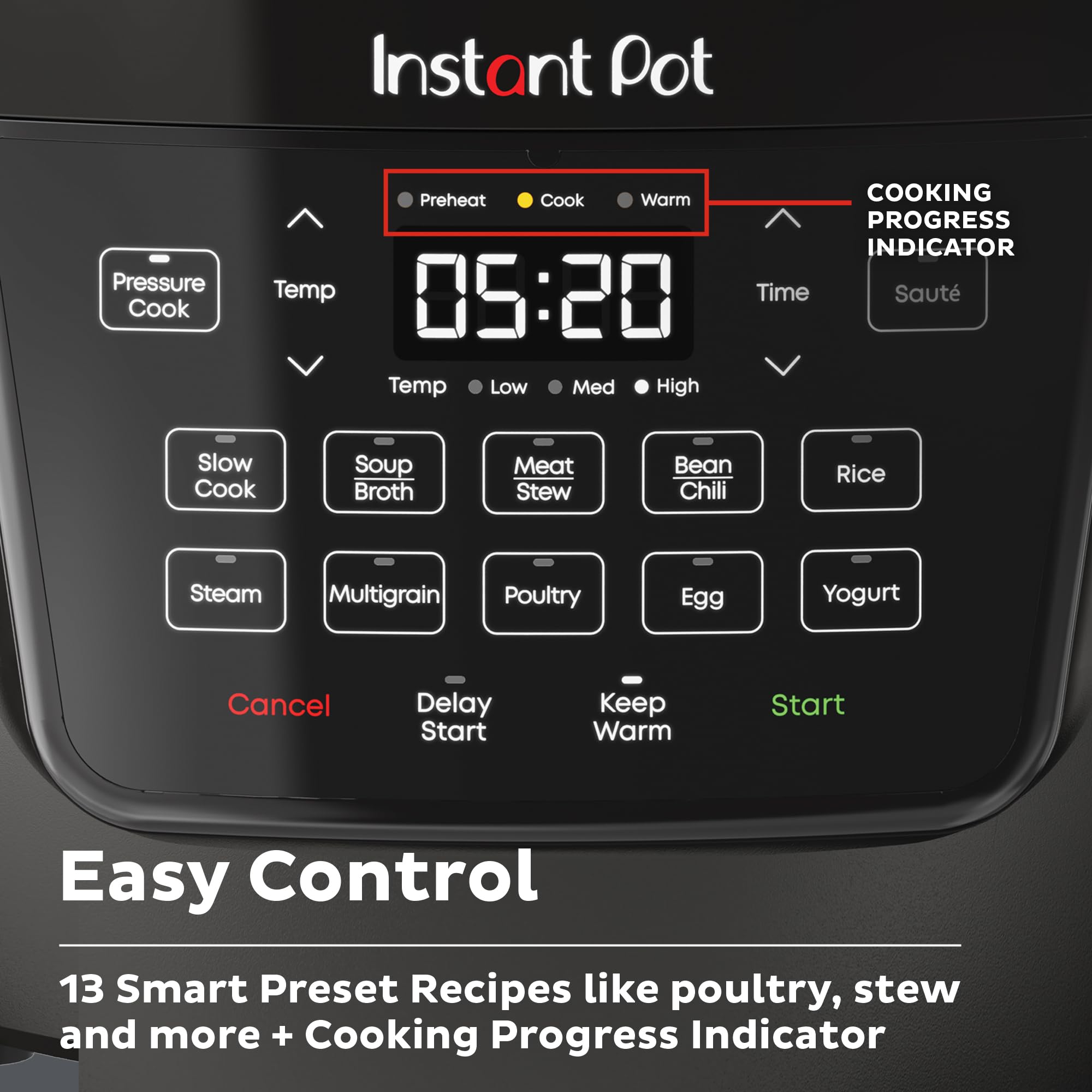 Instant Pot Rio Wide Base, 7.5 Quarts, Large Searing Base, Whisperquiet Steam Release, 7 In 1 Electric Multi Cooker, Pressure Co