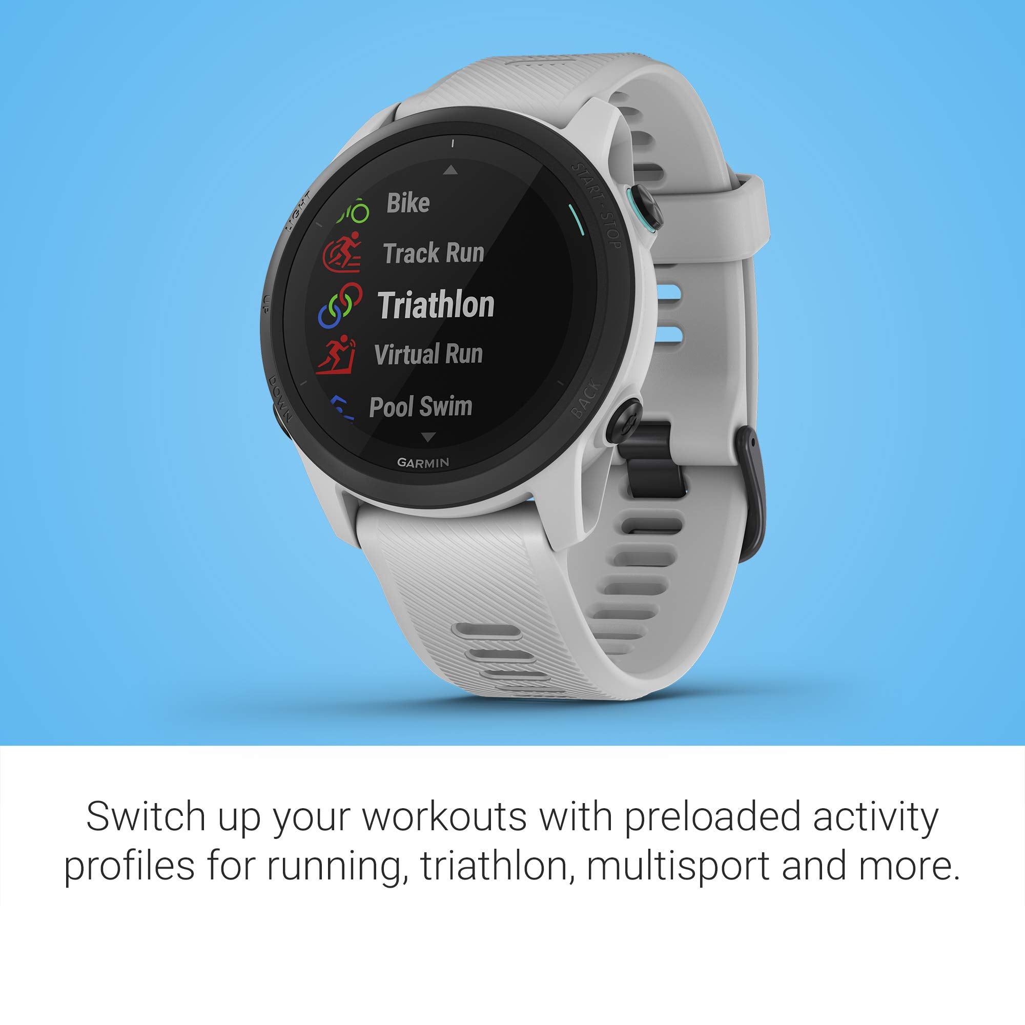 Garmin Forerunner 745, Gps Running Watch, Detailed Training Stats And On Device Workouts, Essential Smartwatch Functions, Whites