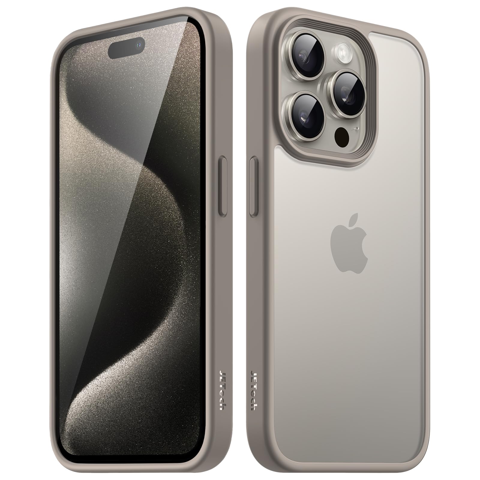 JETech Matte Case for iPhone 15 Pro Max 6.7-Inch, Shockproof Military Grade Drop Protection, Frosted Translucent Back Phone Cove