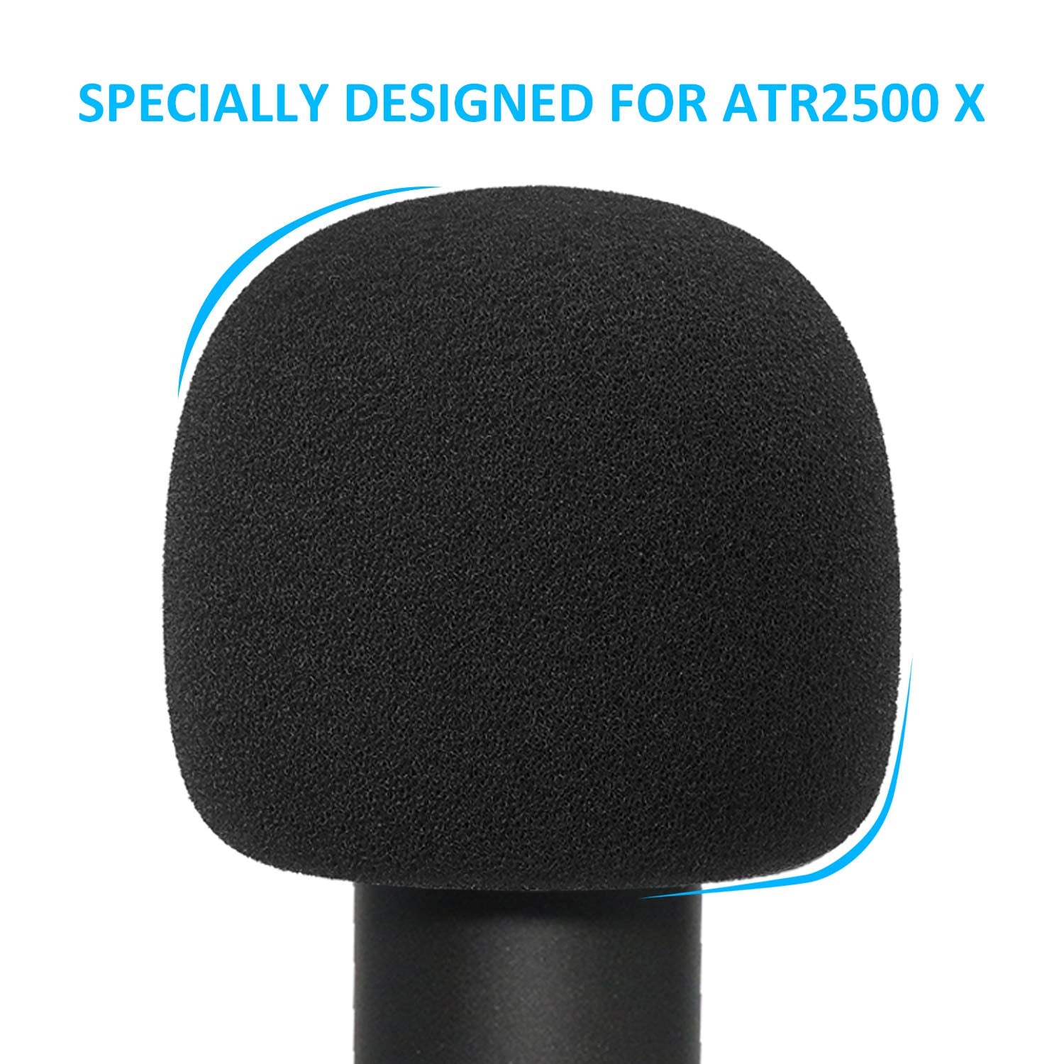 SM57 Pop Filter Foam Cover   Mic Windscreen Wind Cover Customized Compatible with Shure SM 57 Microphone to Blocks Out Plosives by YOUSHARES (2 PCS)