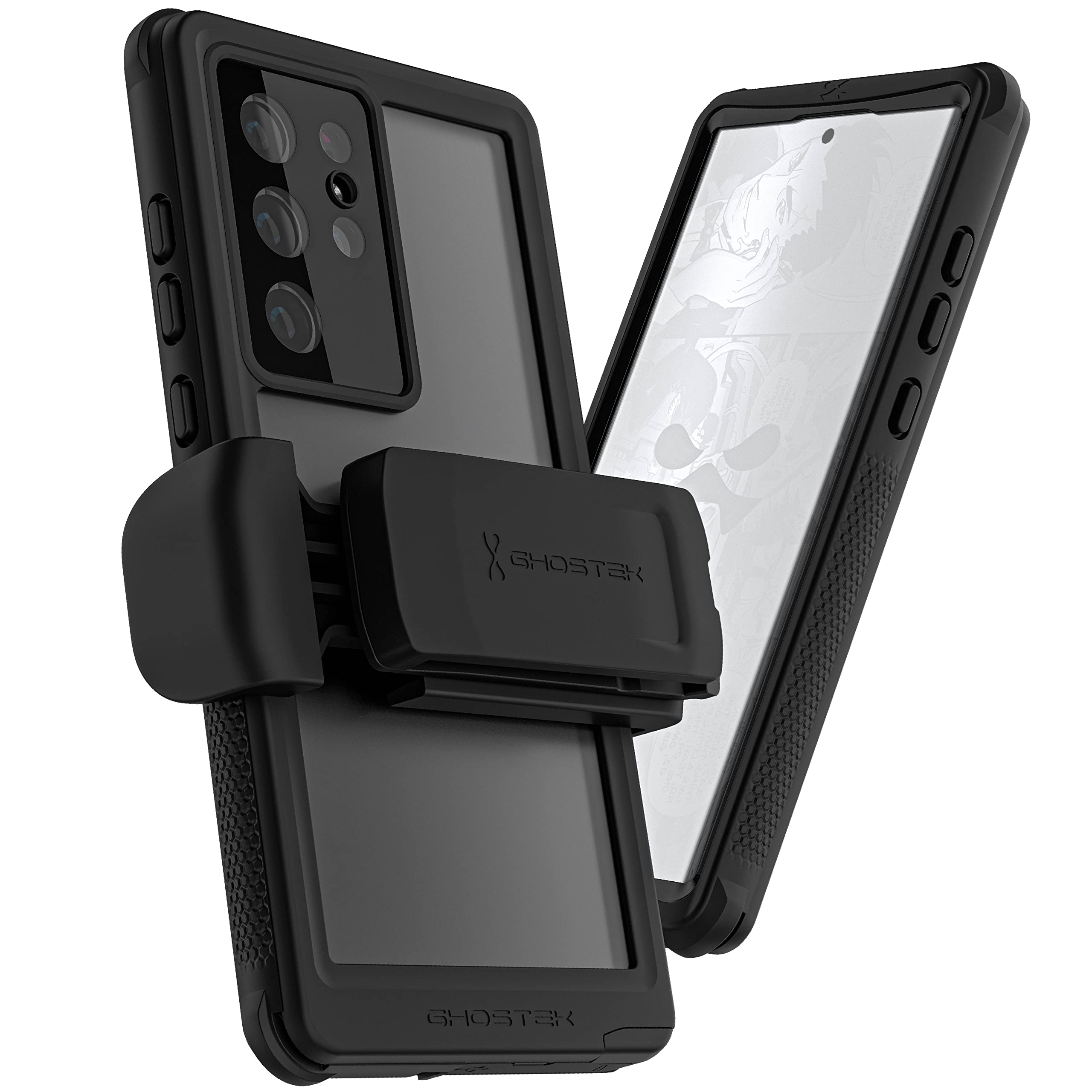 Ghostek Nautical Galaxy S22 Plus Waterproof Case With Screen Camera Protector, Belt Clip Holster Heavy Duty Protective Full Body