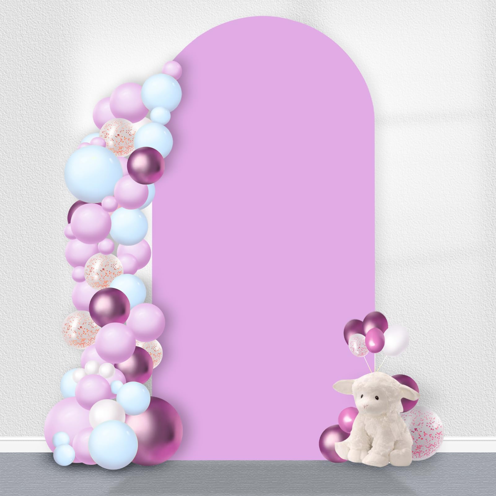 Arch Backdrop Cover, 7.2Ft Wedding Arch Cover Spandex Fitted Arch Covers Stretchy Cardboard Chiara Wall Backdrop Stand Fabric  