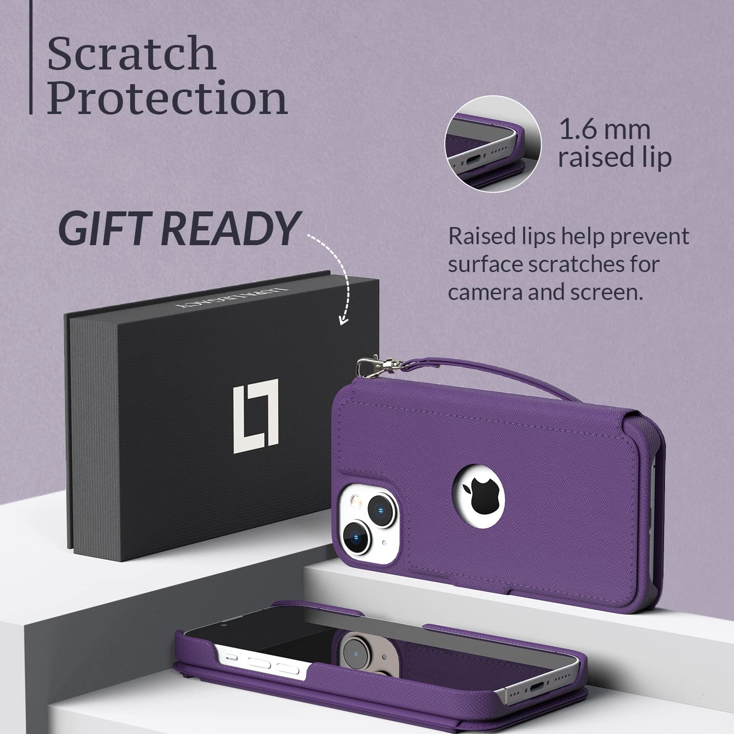 Iphone 15 Wallet Case For Women And Men, Case With Card Holder [Slim & Protective] For Apple 15 (6.1   ), Vegan Leather I Phone