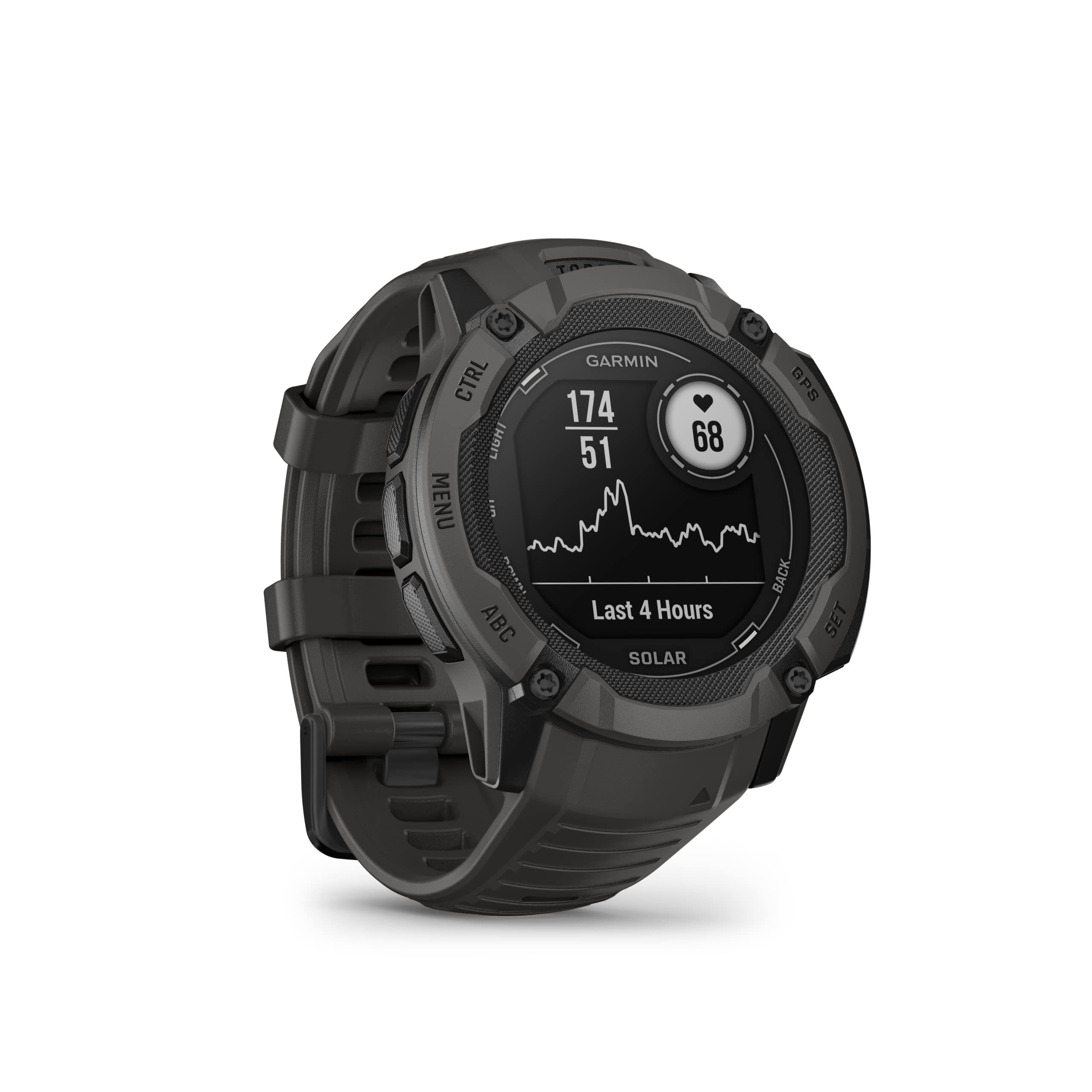 Garmin Instinct 2X Solar, Rugged Gps Smartwatch, Built-In Flashlight, Solar Charging Capability, Multi-Band Gnss, Graphite