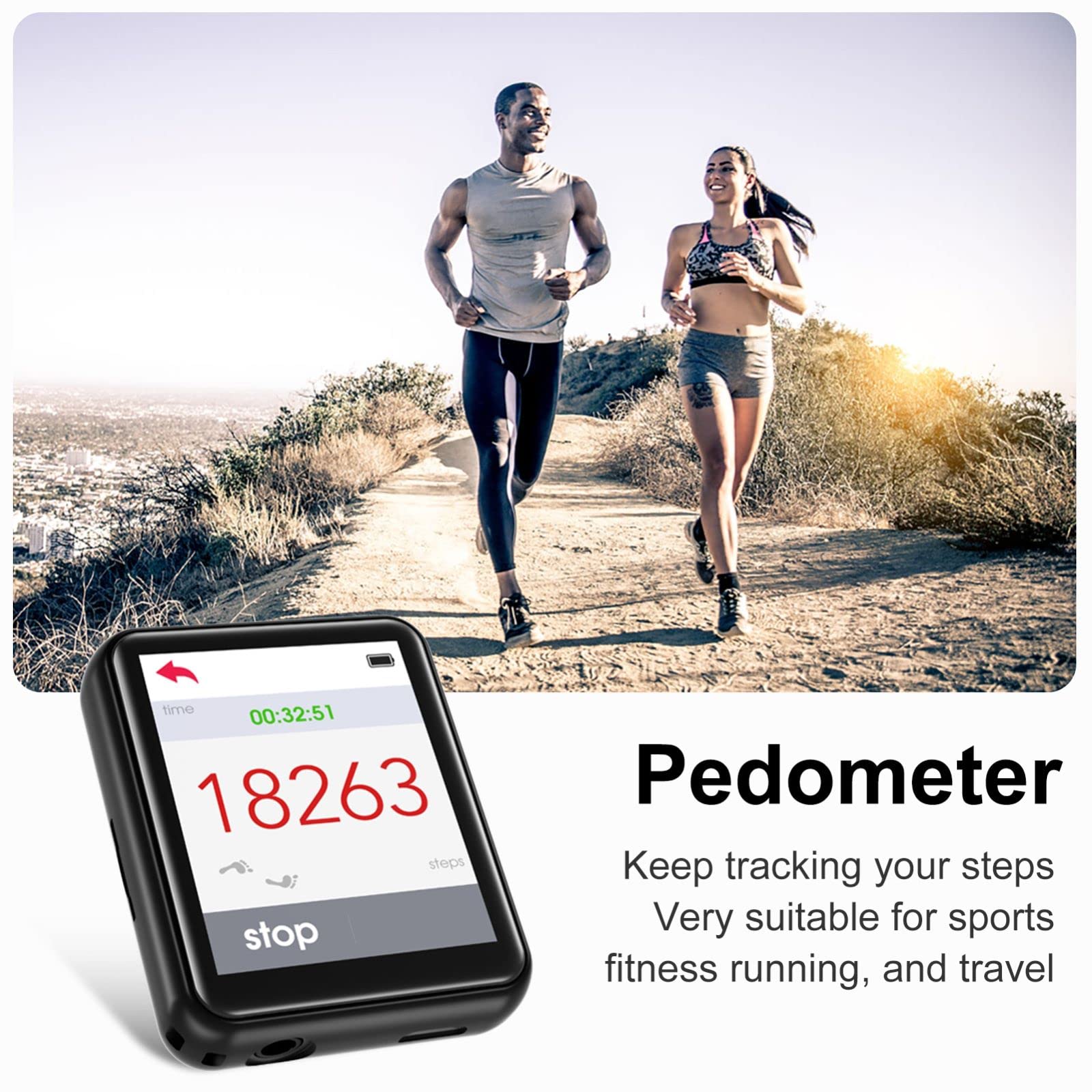 64Gb Mp3 Player Bluetooth 5.3 Touch Screen Music Player Portable Mp3 Player With Speakers High Fidelity Lossless Sound Quality Mp3 Fm Radio Recording E Book Mp3 Player Support (128Gb)