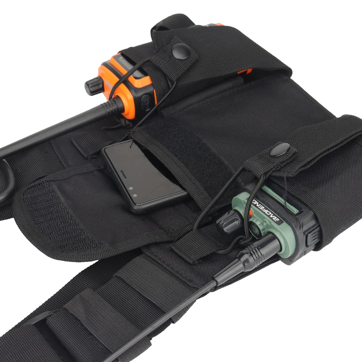 Mangema Radio Shoulder Holster Chest Harness Holder Vest Rig For Universal Two Way Radio Chest Front Pack Pouch Walkie Talkie Ca