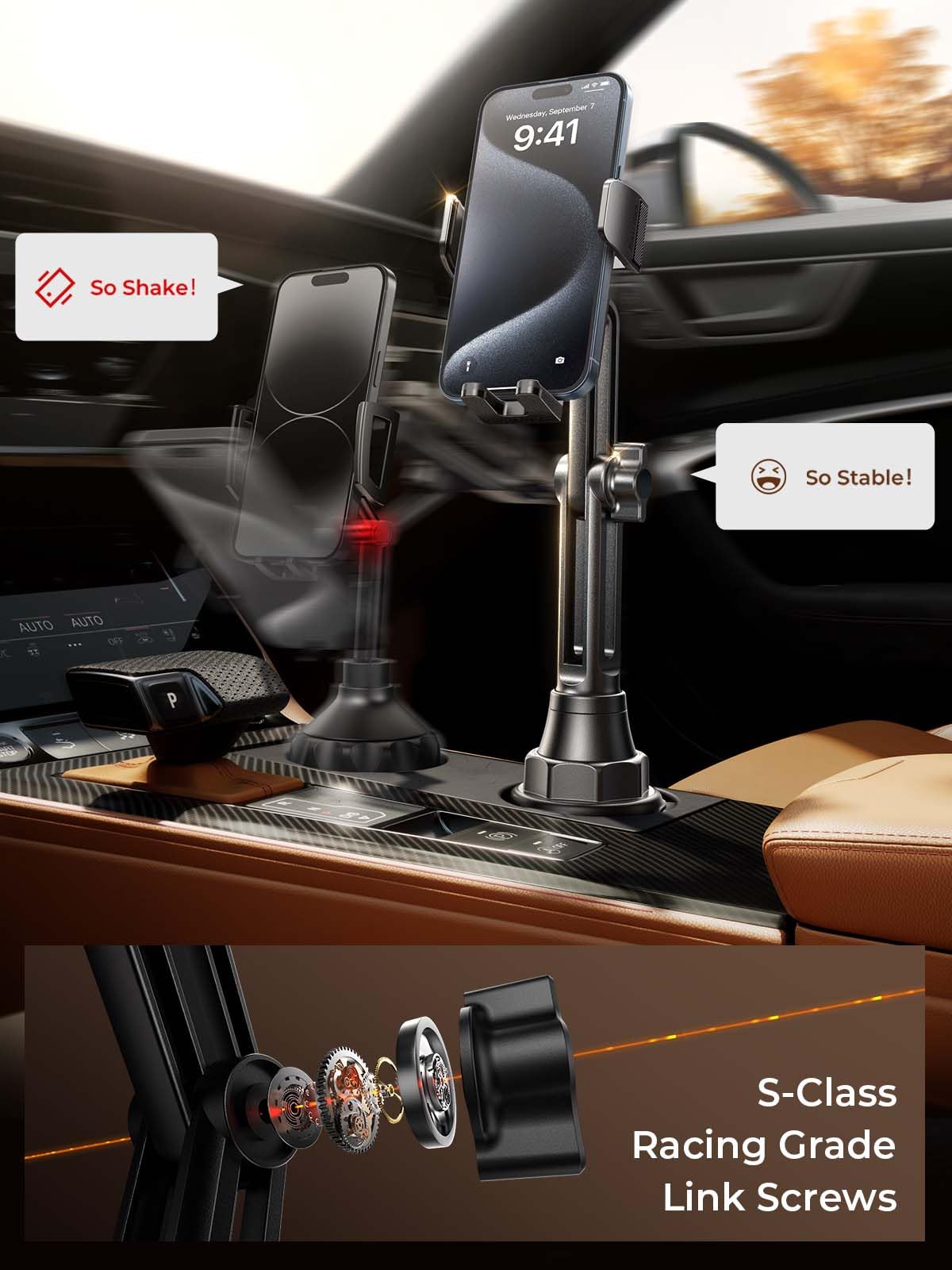 Lisen Cup Holder Phone Holder For Car Mount, Universal Car Cup Phone Holders For Your Car Adjustable Cell Phone Holder Car Acces