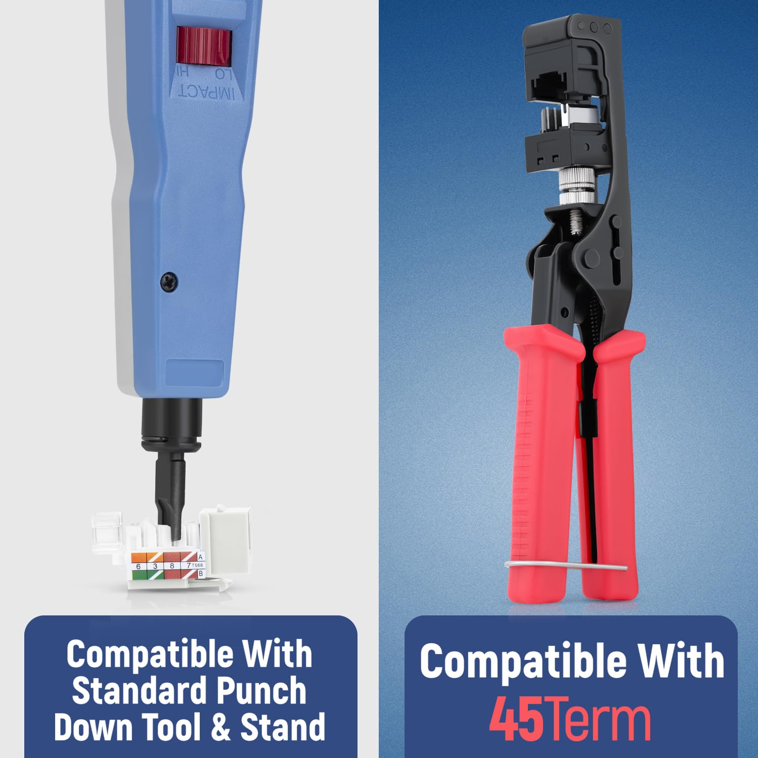 Everest Media Solutions 45 Angled Cat6A Keystone Jack In White   Slim Profile, Utp Rj45 Female Ethernet Connector   Compatible W