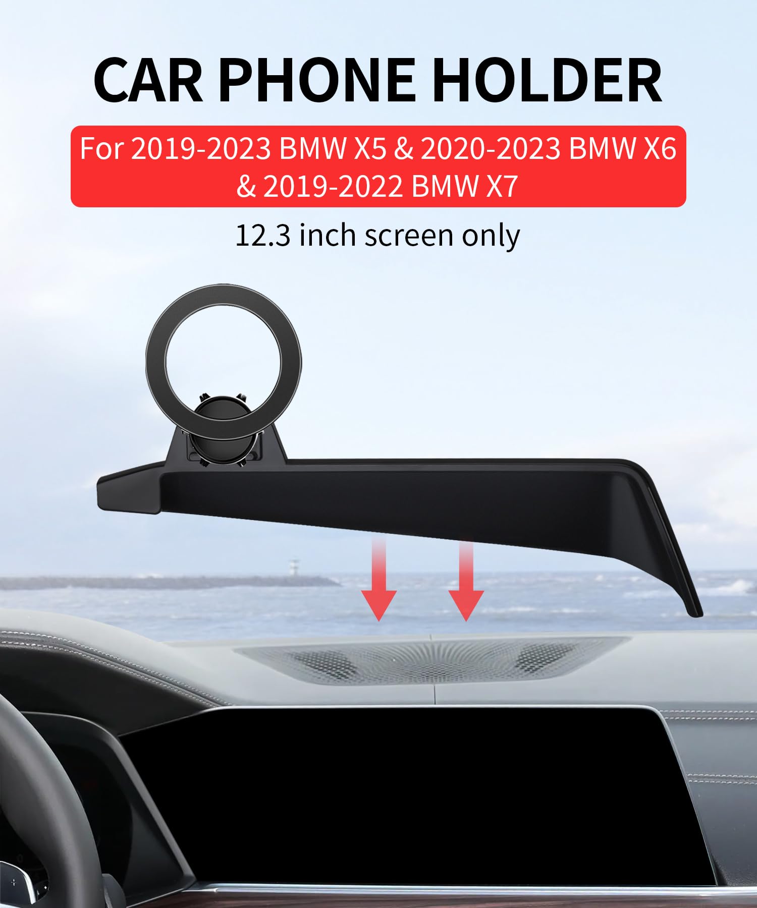 Maserweller Car Phone Holder For 2019-2023 Bmw X5 Accessories / 2020-2023 Bmw X6 Accessories / 2019-2022 X7 Accessories 12.3-Inc