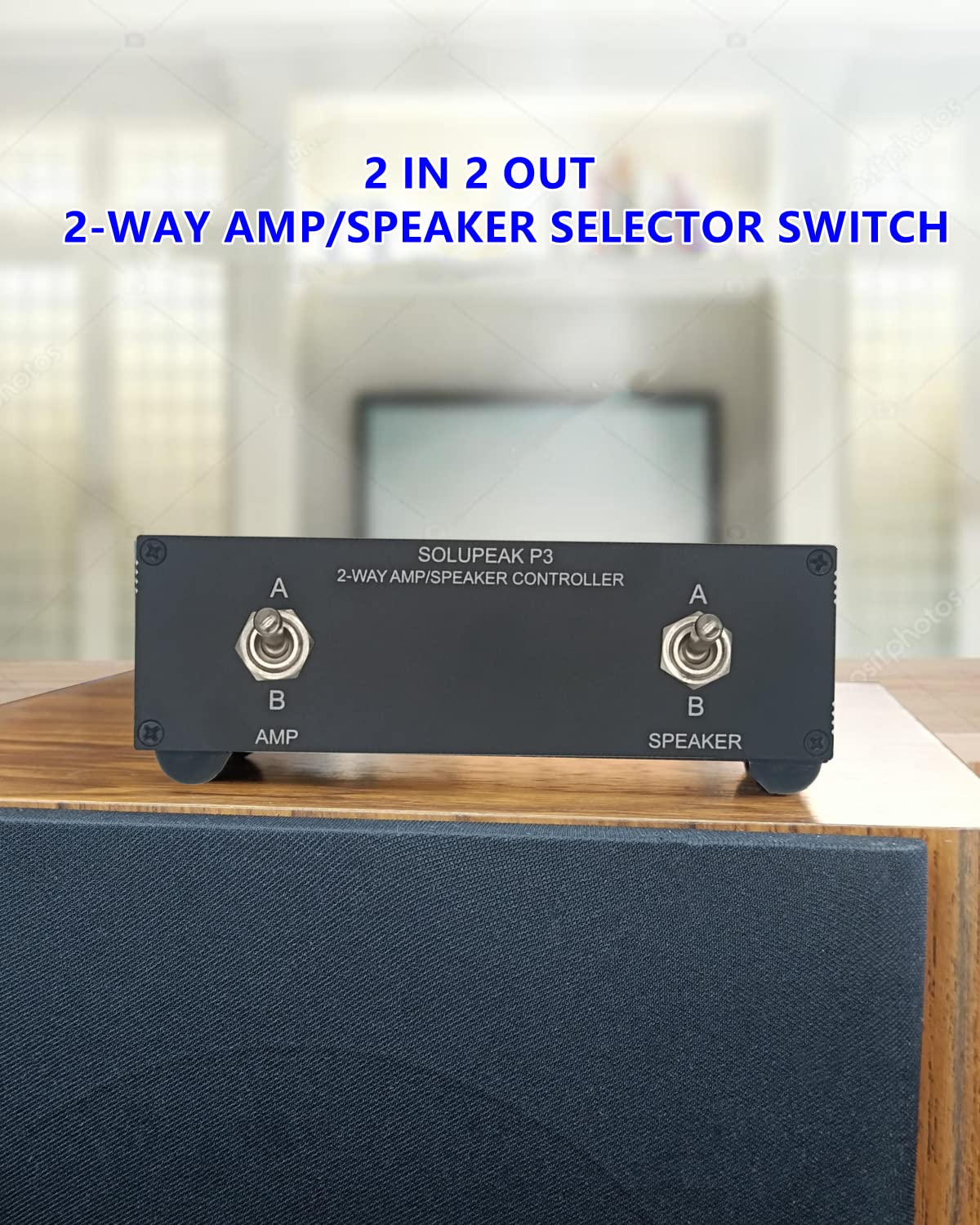 Solupeak P3 2 Way Amp Amplifier To 2 Pair Of Speakers Selector Switch Switcher Splitter Combiner Box 2 In 2 Out