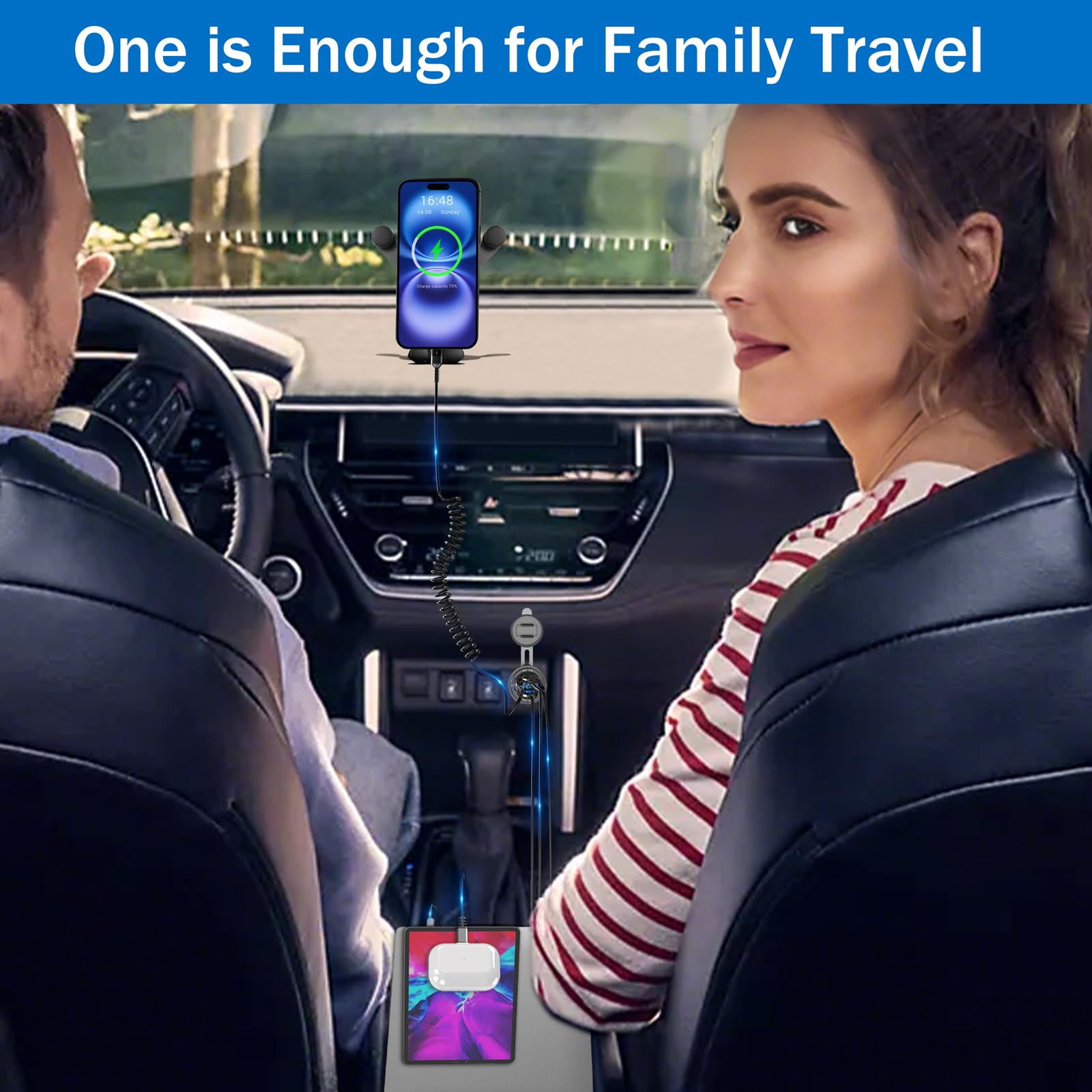 Qidoe 2 Pack 90W Usb Outlet 12V Qidoe Dual 30W Pd & Dual Quick Charge 3.0 Aluminum Usb C Car Charger Socket With Voltmeter For C