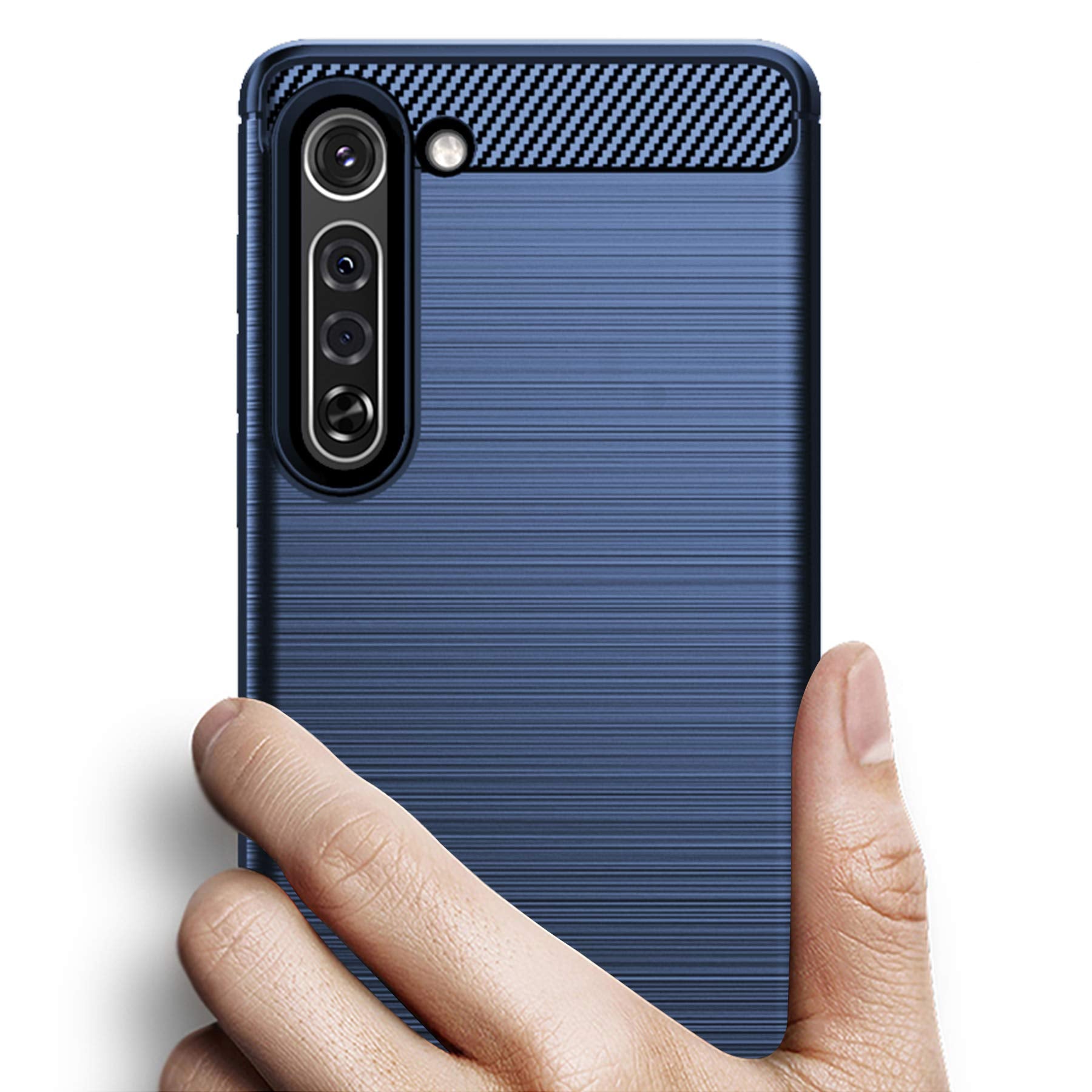 Osophter For Moto Edge 5G Case With Screen Protector Shock-Absorption Flexible Tpu Rubber Protective Cell Phone Cover For Motoro