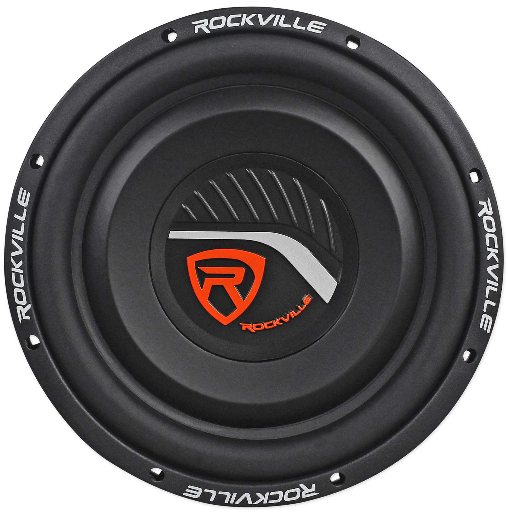 Rockville W10T4-S2 10 Shallow Mount Car Subwoofer, 1200W Peak/600W Program/300W Rms Cea Rated, 2-Ohm, 3.39 Mounting Depth, Compa
