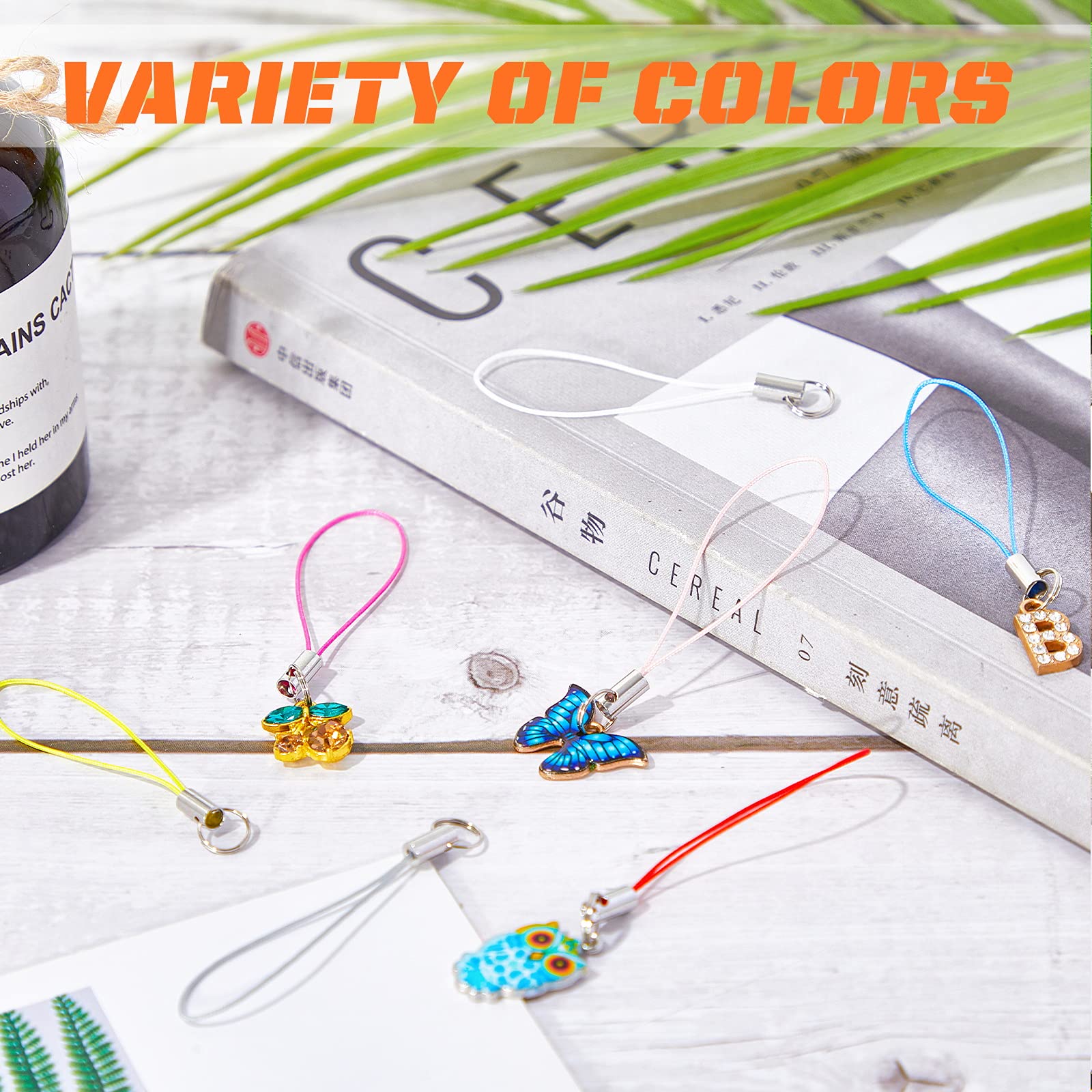 Frienda 200 Pcs Cell Phone Charm Straps Usb Drive Lanyard Phone Ring Strap For Charm Usb Drive Keychain Diy