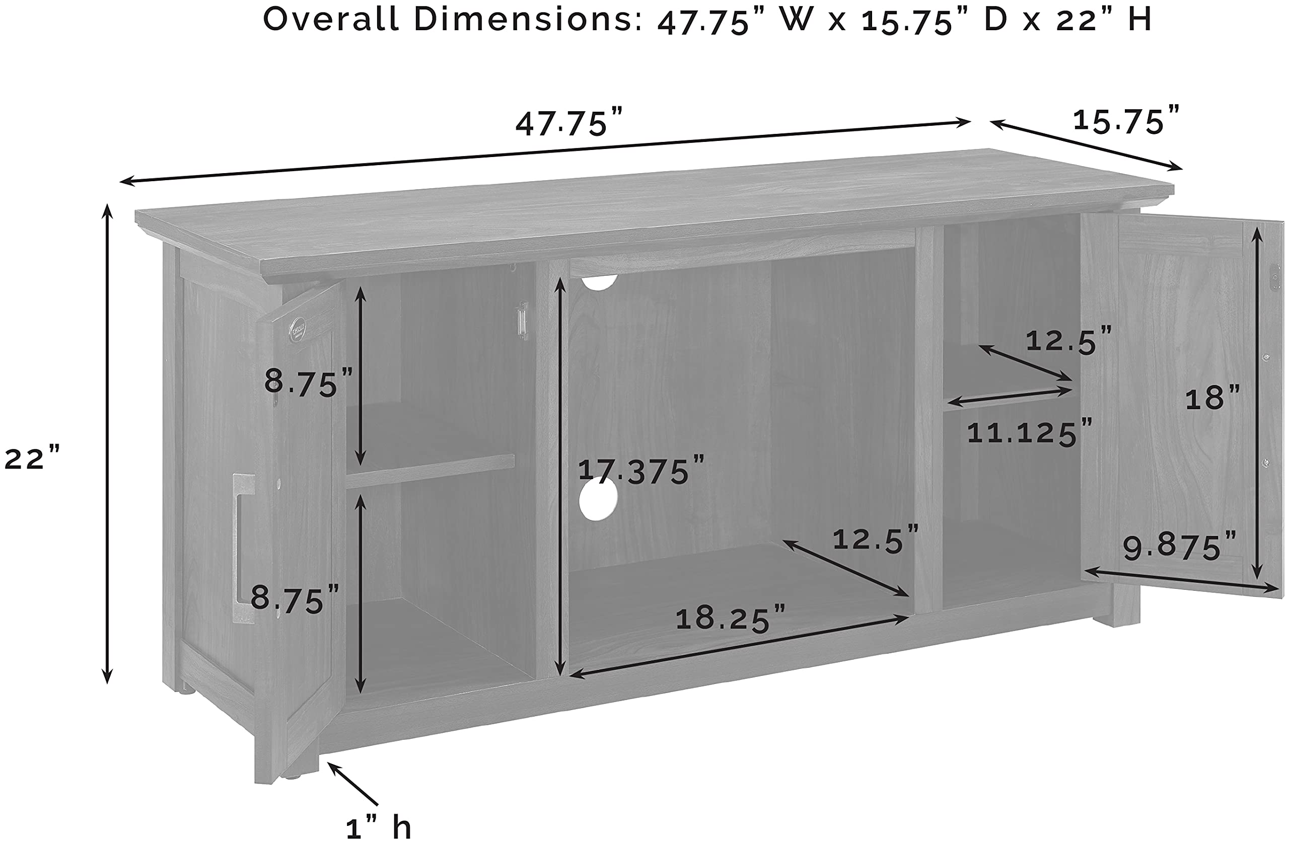 Camden 48 Corner Tv Stand W/Fireplace Dark Walnut