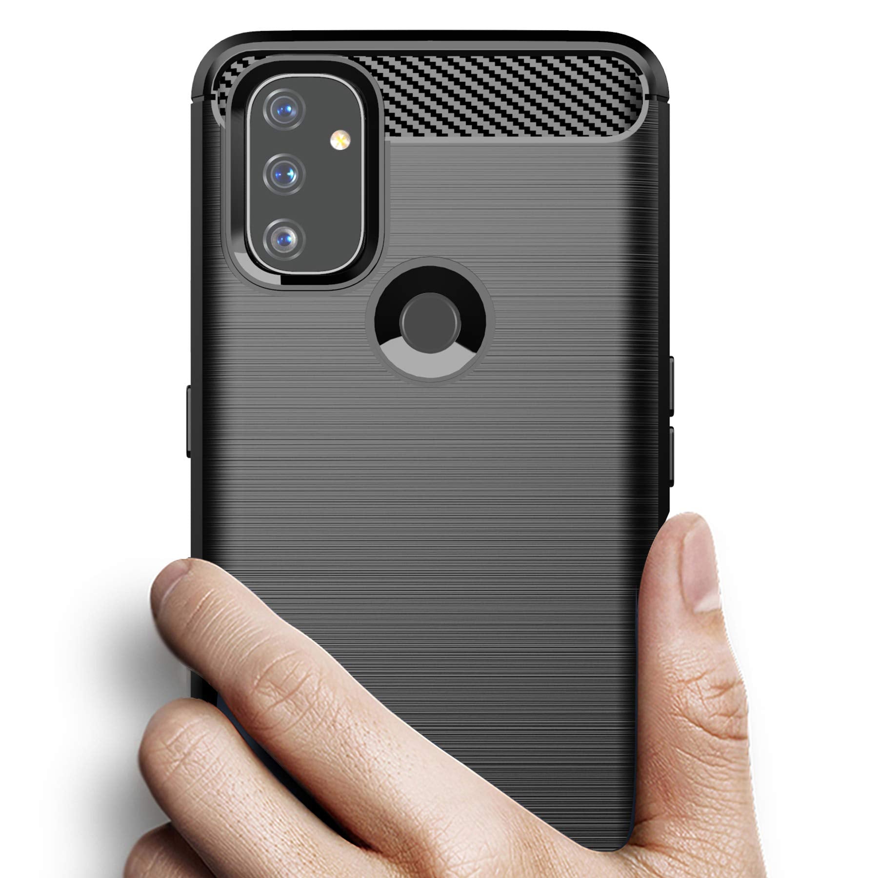 Osophter For Oneplus Nord N100 Case Shock Absorption Flexible Tpu Rubber Protective Cell Phone Cover For Oneplus Nord N100(Black