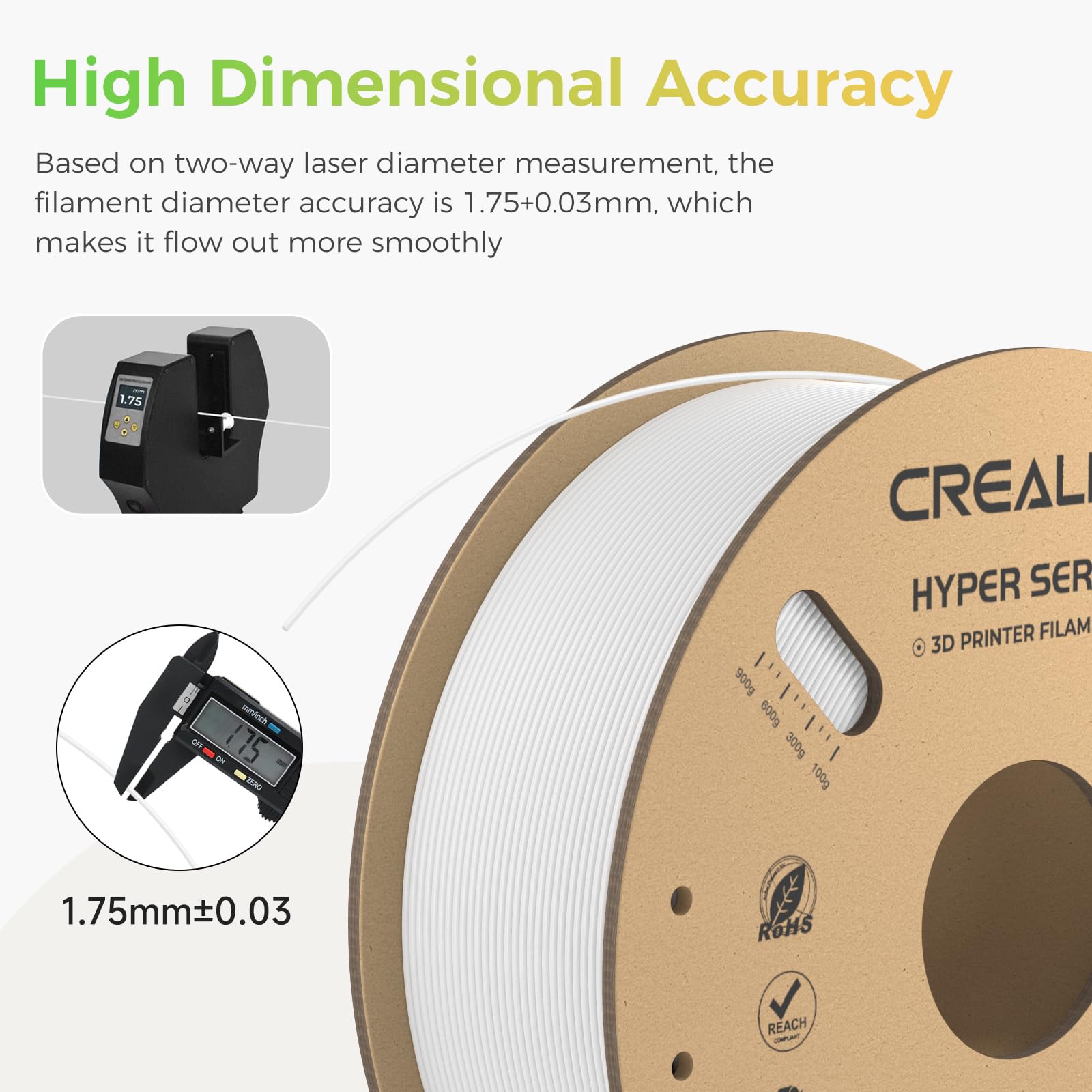 Official Creality Hyper Pla Filament Bundle For Christmas Decorations, Up To 600Mm/S High Speed 3D Printer Filament Pla, No Tang