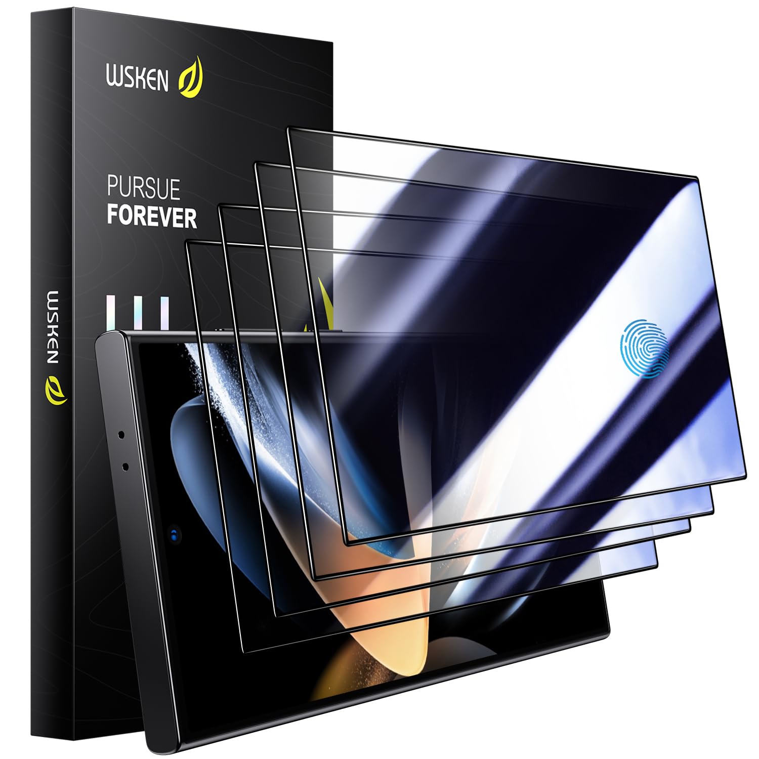 Wsken [Replacement] For Samsung Galaxy S24 Ultra Privacy Screen Protector   4 Pack (Without Installing Box)