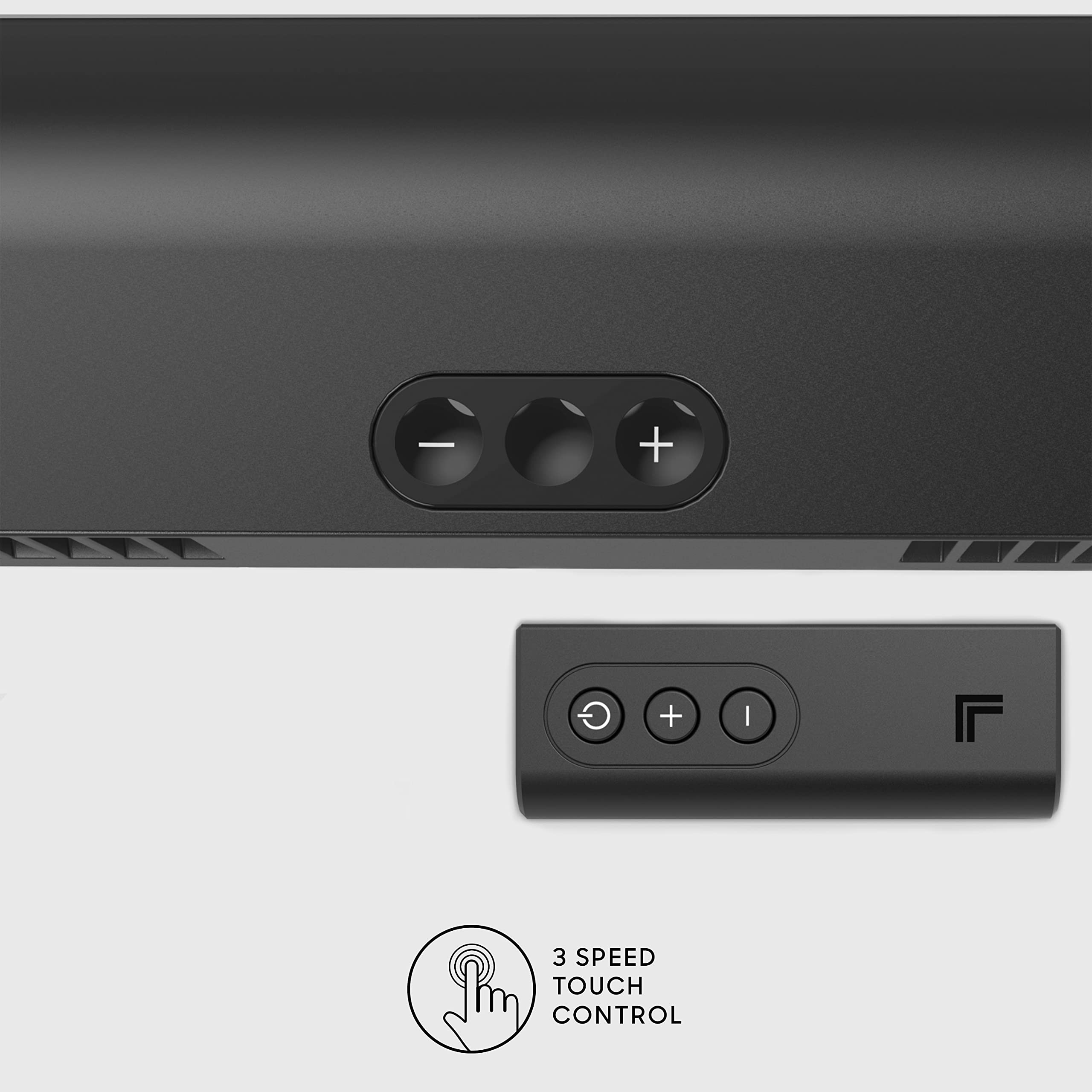 Sharper Image 47-Inch AXIS Airbar Tower Fan with Remote Control, Black - Quiet, Stylish Cooling for Home or Office