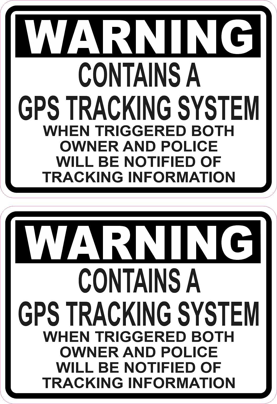Stickertalk Contains Gps Tracking System Vinyl Stickers,