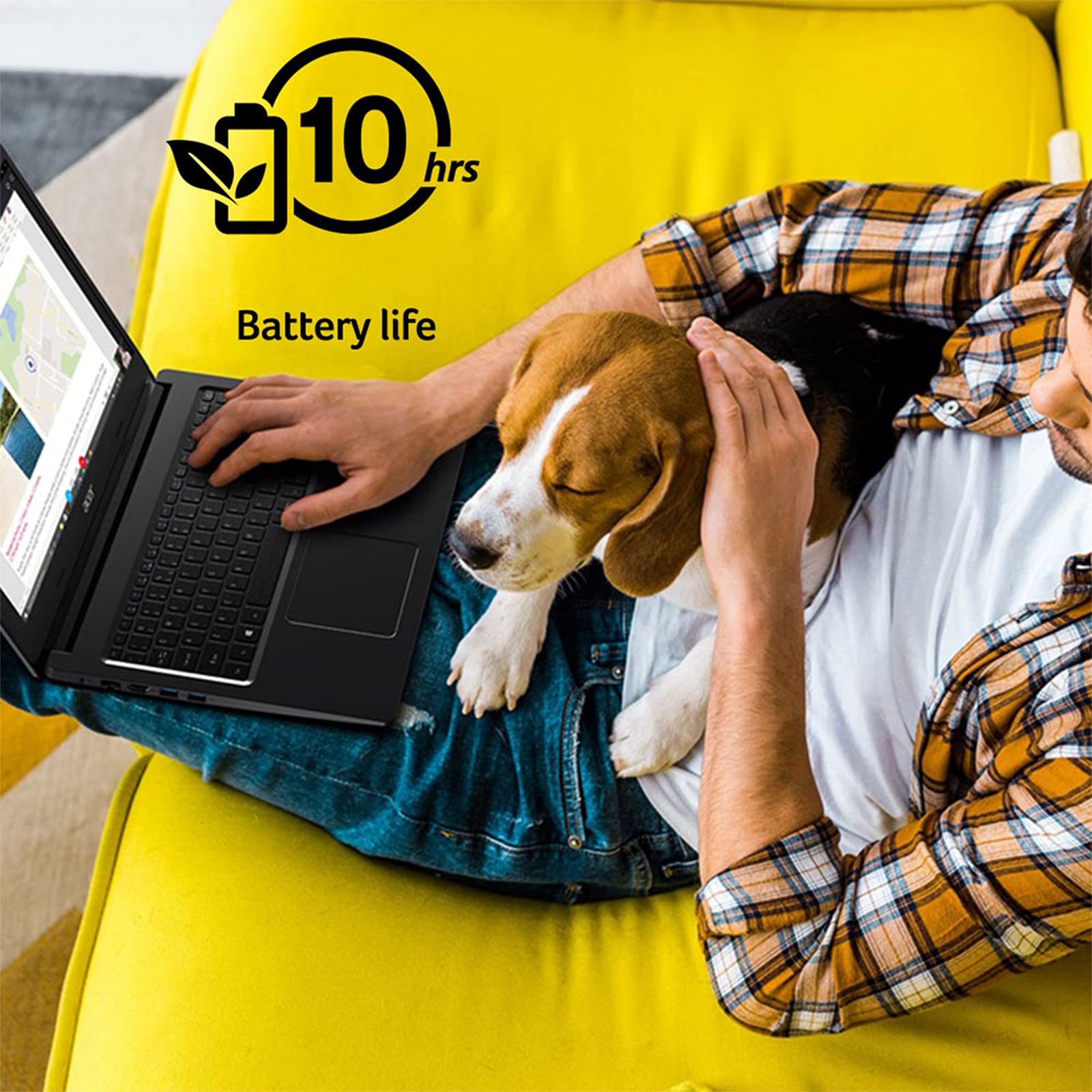 Acer Aspire 1 A115-31-C2Y3, 15.6 Full Hd Display, Intel Celeron N4020, 4Gb Ddr4, 64Gb Emmc, 802.11Ac Wi-Fi 5, Up To 10-Hours Of