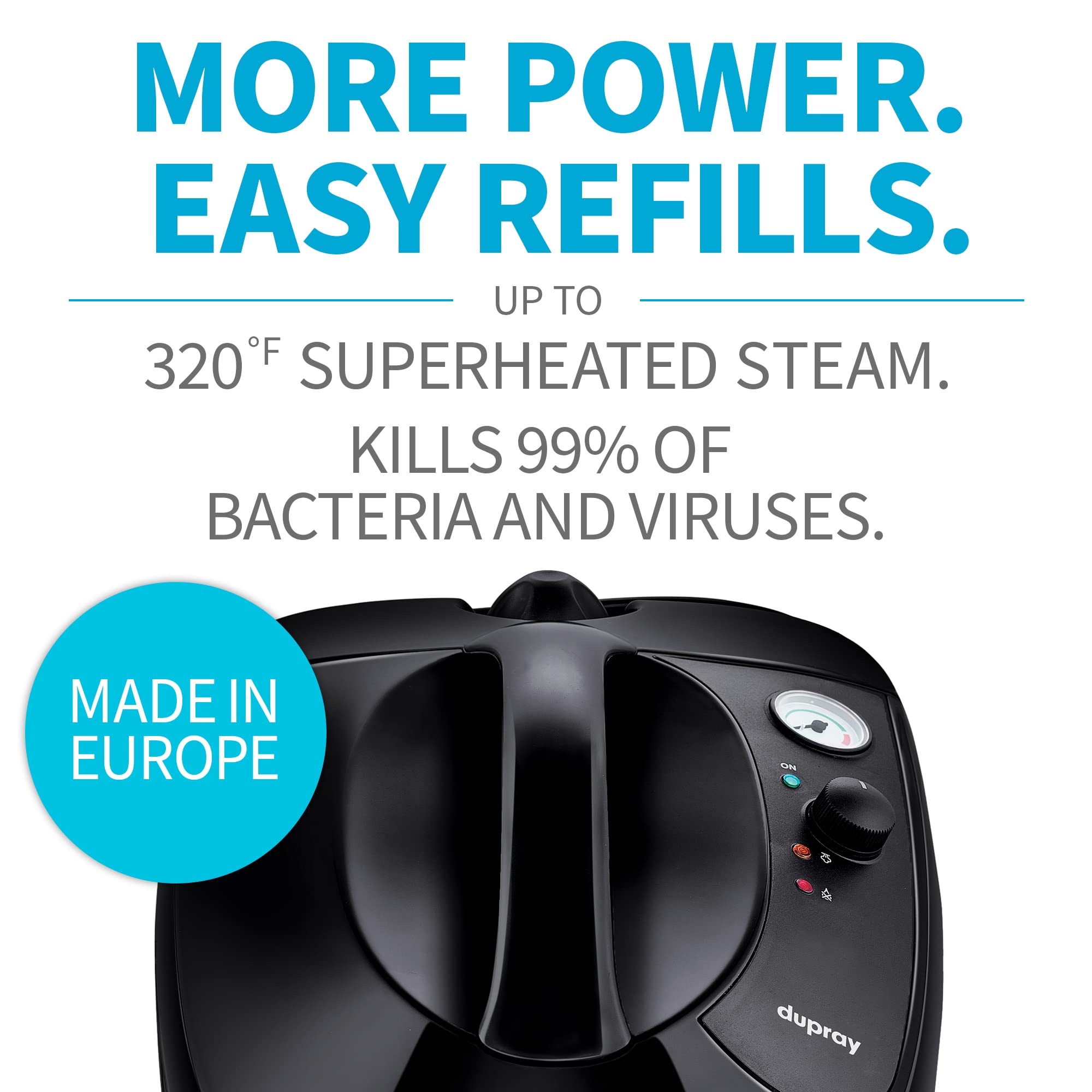 Dupray One Plus Steam Cleaner  Most Powerful Home And Professional, Chemical Free, Disinfecting, Portable Steamer For Cars, Floo