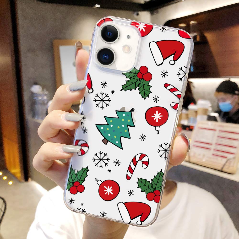 Lchulle For Iphone Xr Christmas Case Xmas Santa Holiday Transparent Clear Design Women Men Kids Soft Tpu Silicone Shockproof Pro