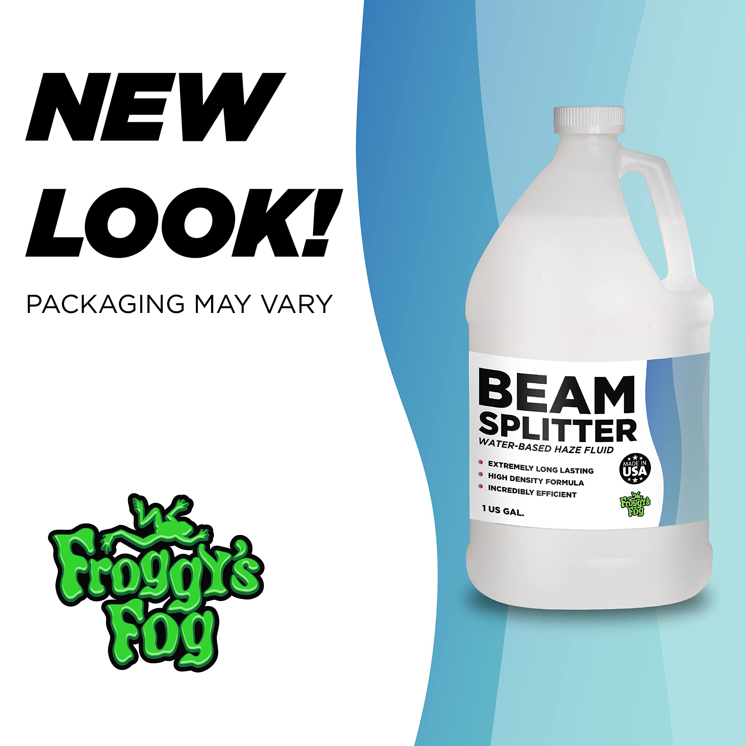 Froggys Fog Beam Splitter Professional Haze Fluid For Hurricane Haze 1, 2 And 4, And Other Haze Machines, Water-Based Hazer Flu