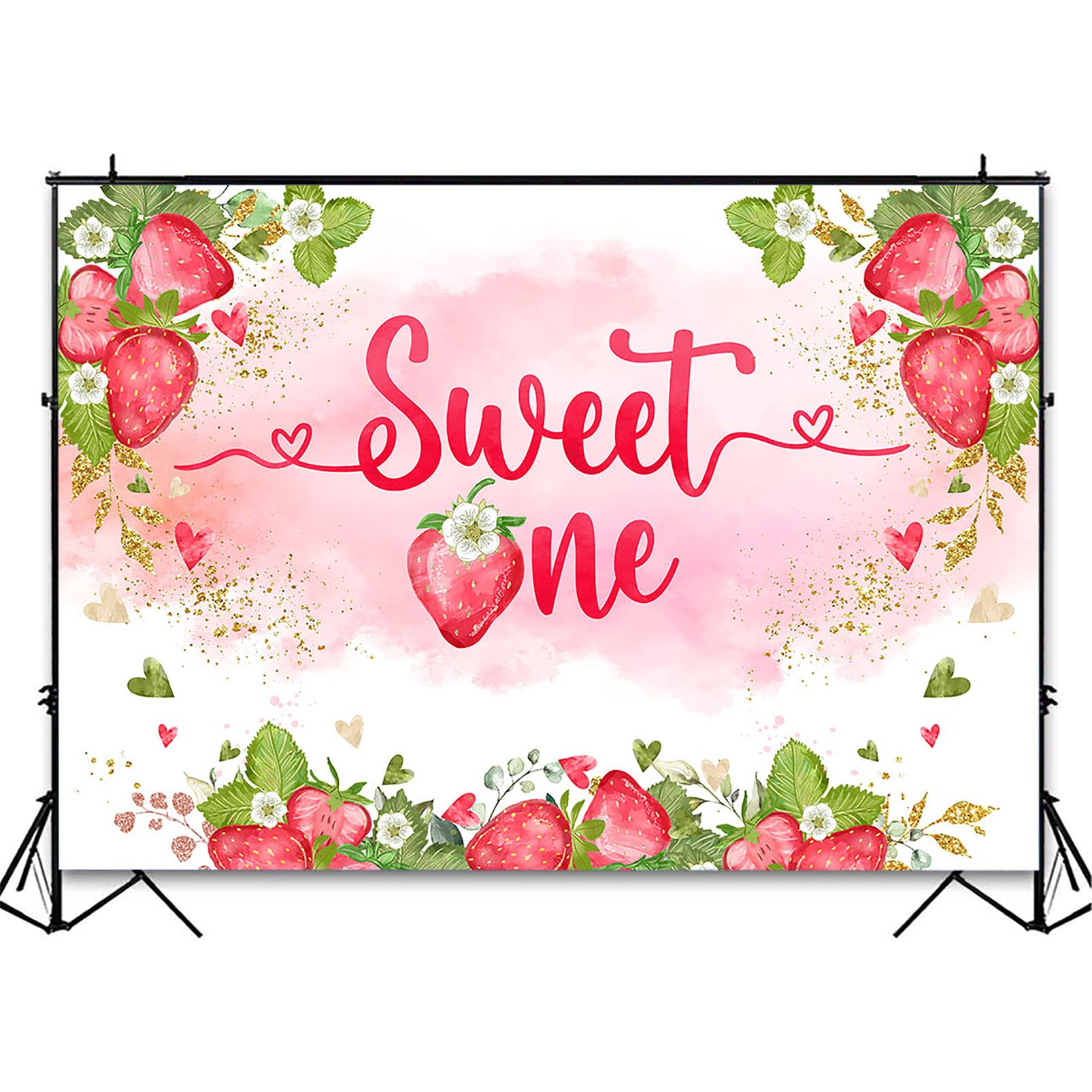 Avezano Sweet One Backdrop Berry Sweet One Birthday Party Decorations Strawberry Girls 1St Birthday Party Photoshoot Background