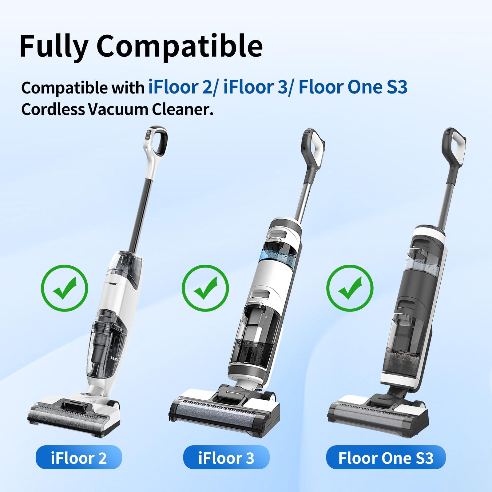 Roller Brush Replacement Compatible With Tineco Ifloor 3,Floor One S3, Ifloor 2 Cordless Vacuum Cleaner, Replacement Parts Inclu