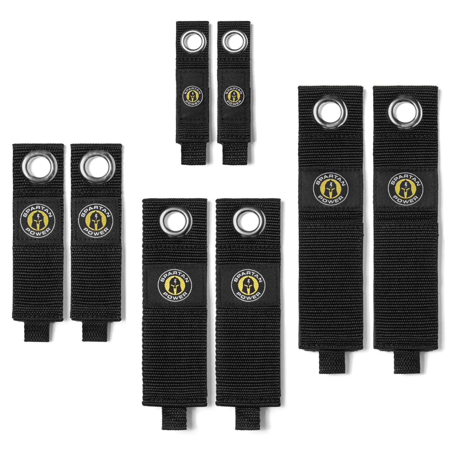 Spartan Power Heavy Duty Storage Straps Assorted 8 Pack, Various Sizes For Garage Organization And Cable Or Hose Storage