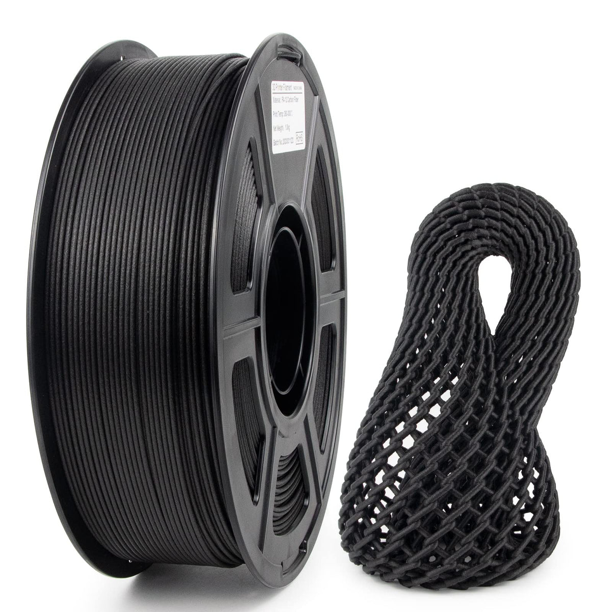 Iemai Carbon Fiber Nylon Filament 1.75Mm, High Tensile Strength Pa12 Cf 3D Printer Filament, Carbon Fiber Filament 1Kg (2.2Lbs)
