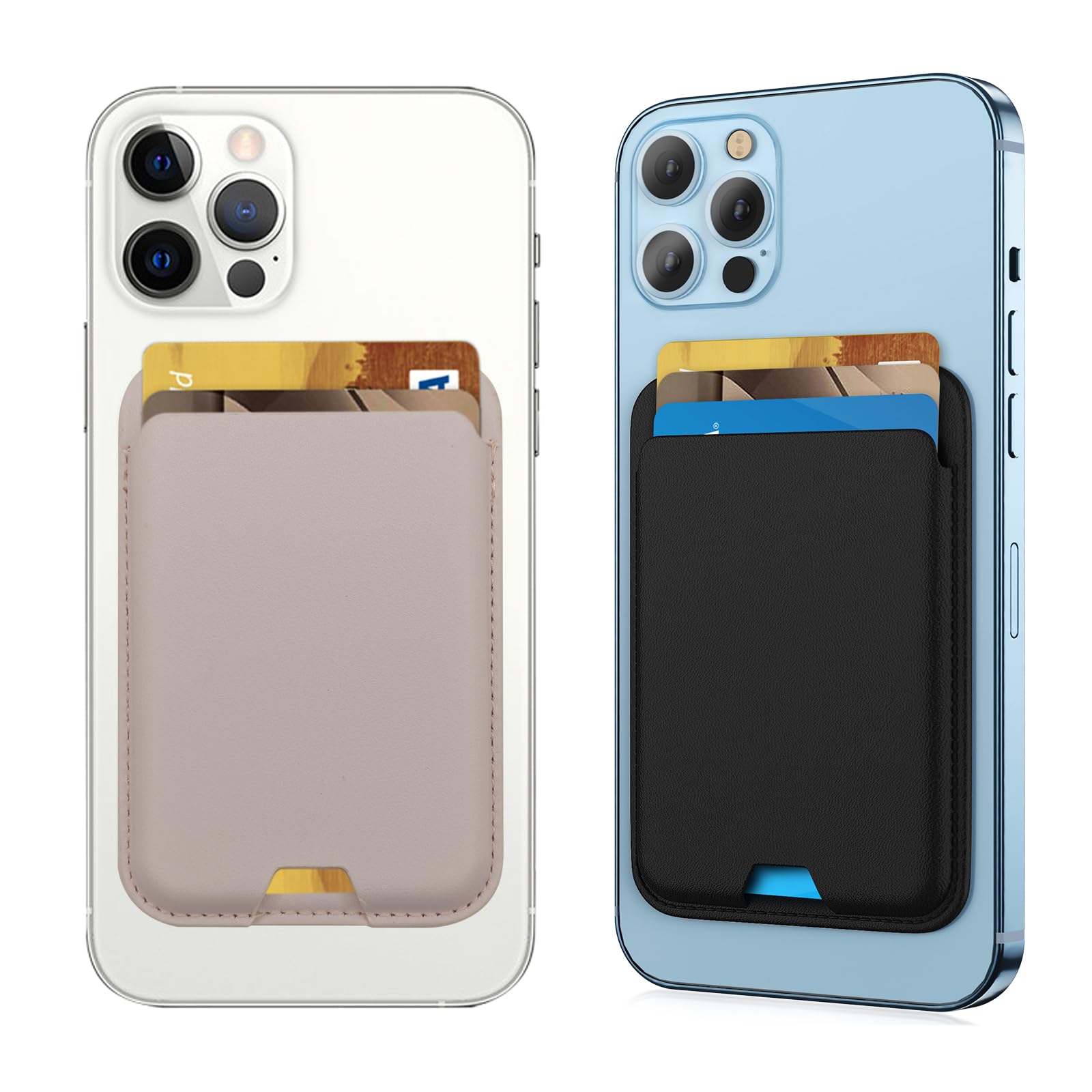 [2 Pack] Magnetic Wallet Compatible with MagSafe for iPhone 16 15 14 13 12 Pro Max Plus Model, Upgraded Mag 3 Safe Card Holder S