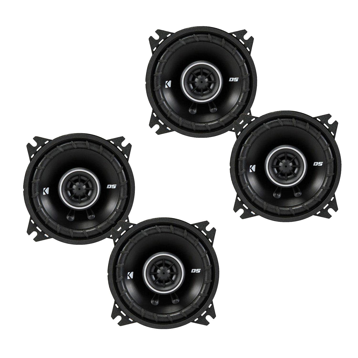 KICKER DSC40 4-Inch (100mm) Coaxial Speakers, 4-Ohm Bundle