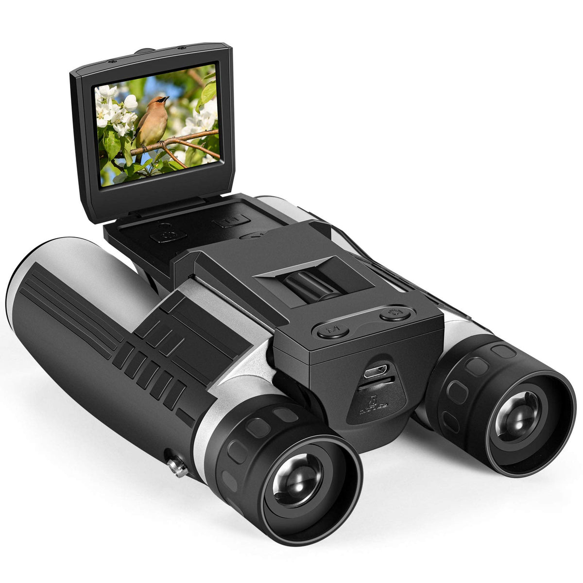 Camonity 5M 2'' Lcd 16Gb Digital Binocular With Camera 12X Zoom Video Photo Recorder Camcorder For Bird Watching Football Game C
