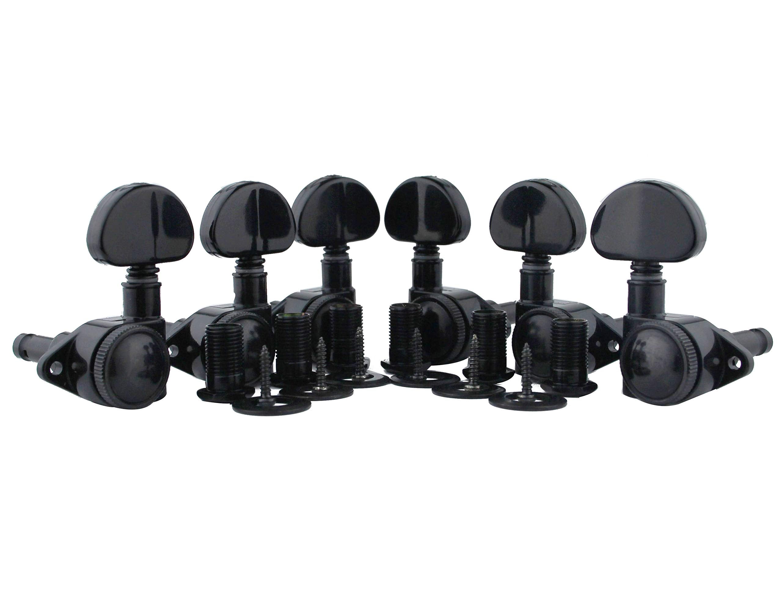 Guyker Guitar Locking Tuners (3L + 3R)   1:21 High End Roto Grip Rotomatic Lock String Tuning Key Pegs Machine Head With Big Han