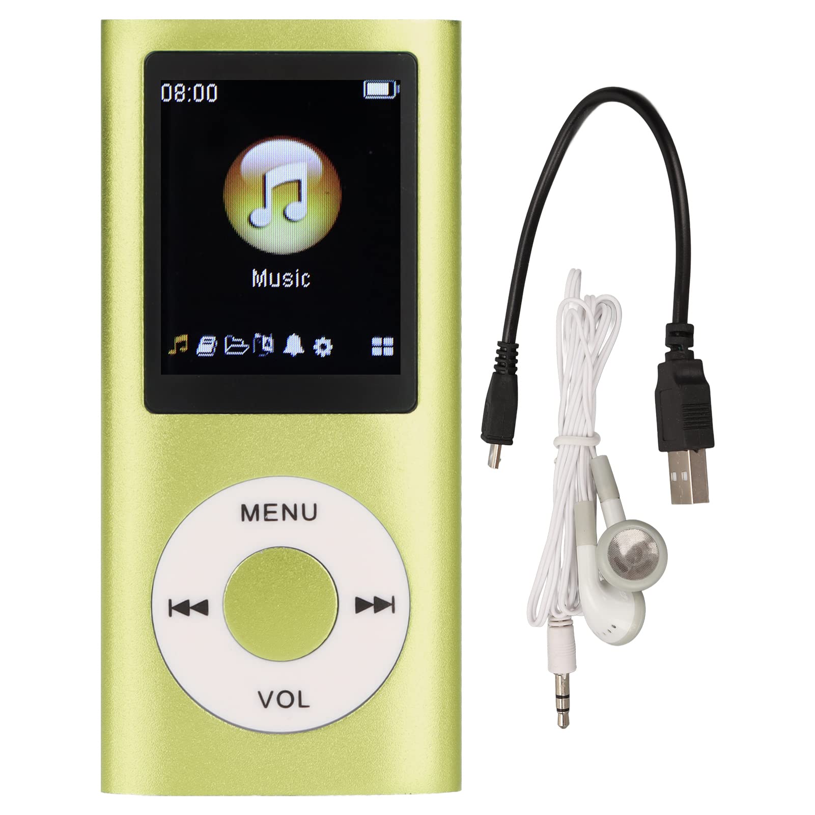 Tangxi MP3 Player with Earphones,Classic Digital 1.8 Inch LCD Screen,Support 64G Memory Card,8h Playtime,Random Play & Sleep Shu